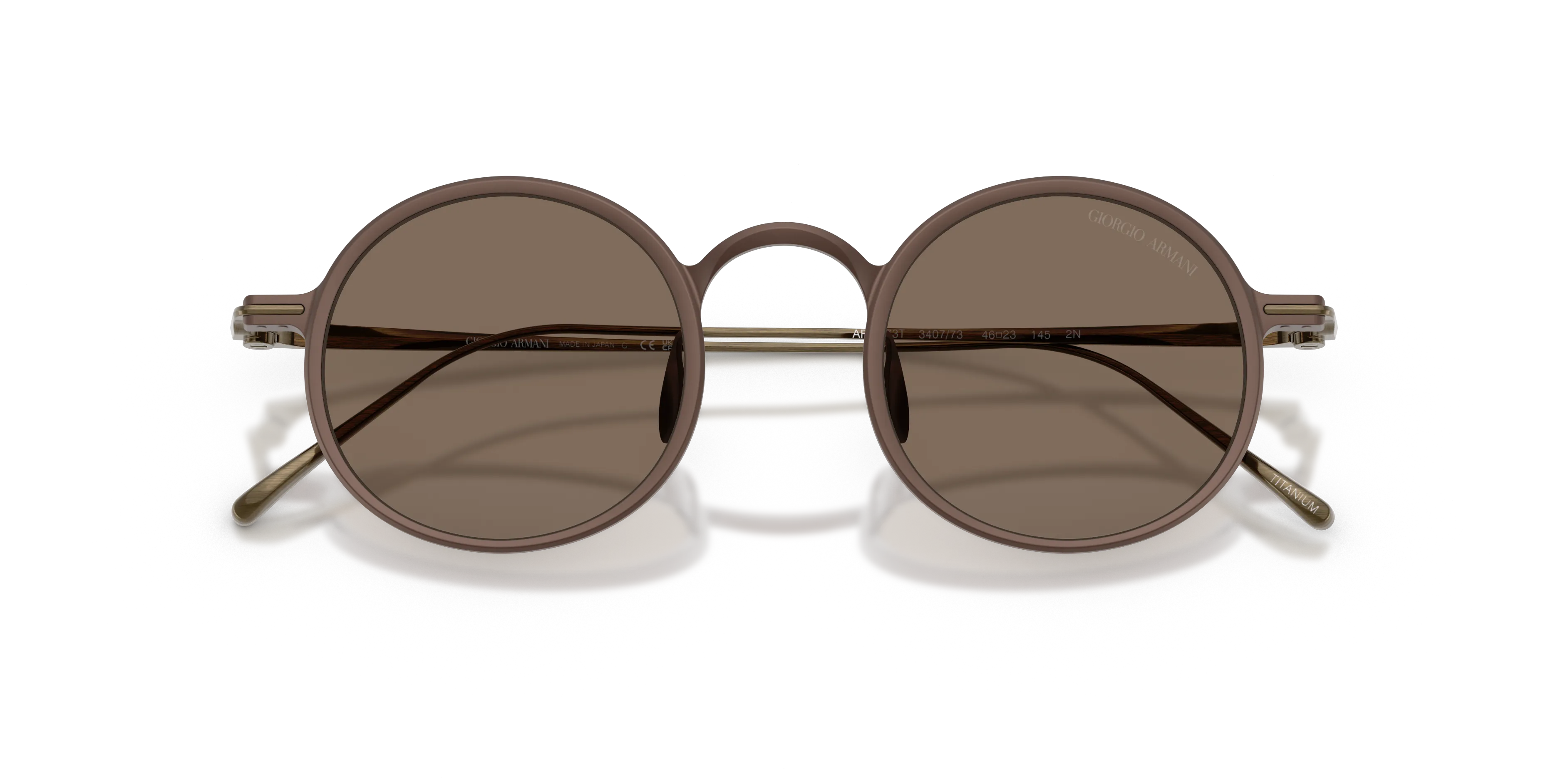 Giorgio Armani AR6173T 340773 Occhiali da sole Titanio Marrone Marrone Pantos Normale - immagine 2