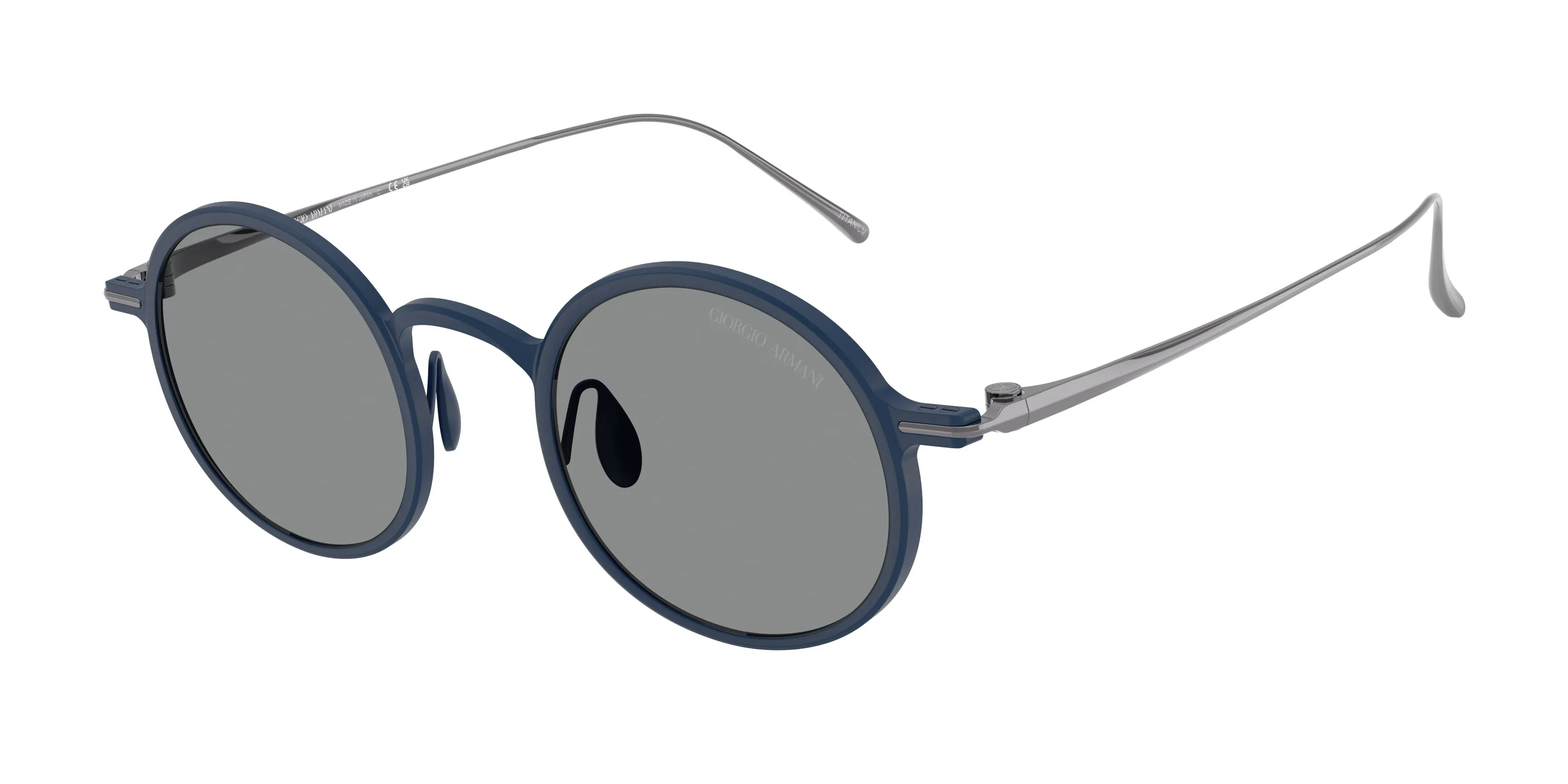 Giorgio Armani AR6173T 340502 Occhiali da sole Titanio Blu Blu Pantos Normale - immagine 1