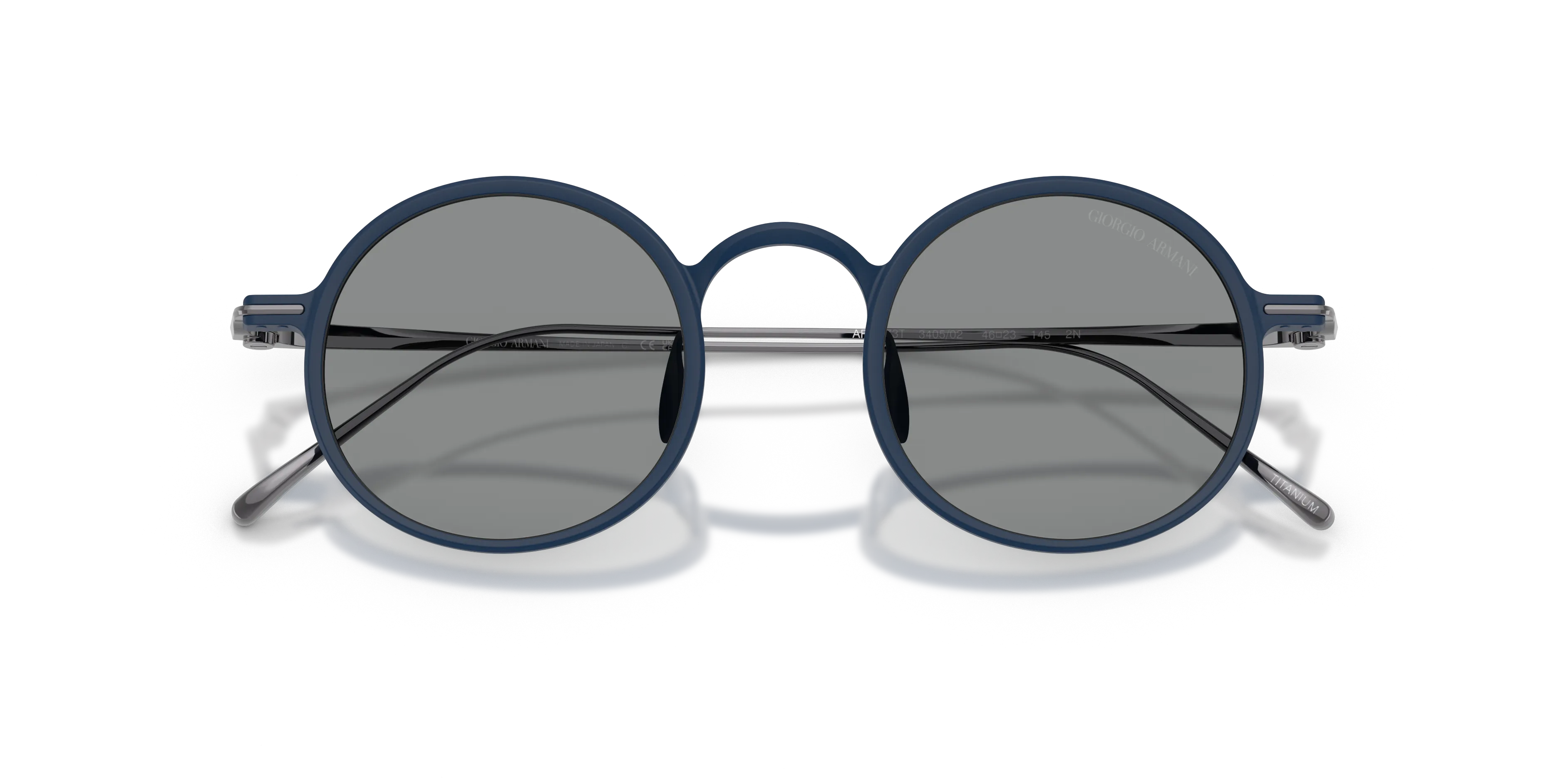 Giorgio Armani AR6173T 340502 Occhiali da sole Titanio Blu Blu Pantos Normale - immagine 2