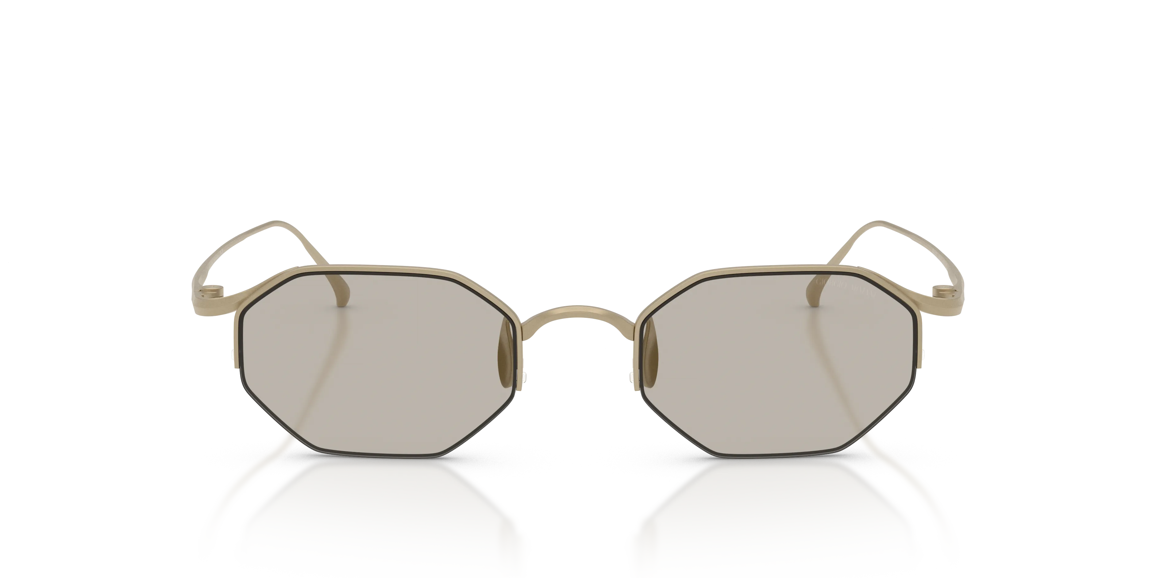 Giorgio Armani AR6171T 3410/3 Occhiali da sole Titanio Oro Marrone Squadrata Normale - immagine 3
