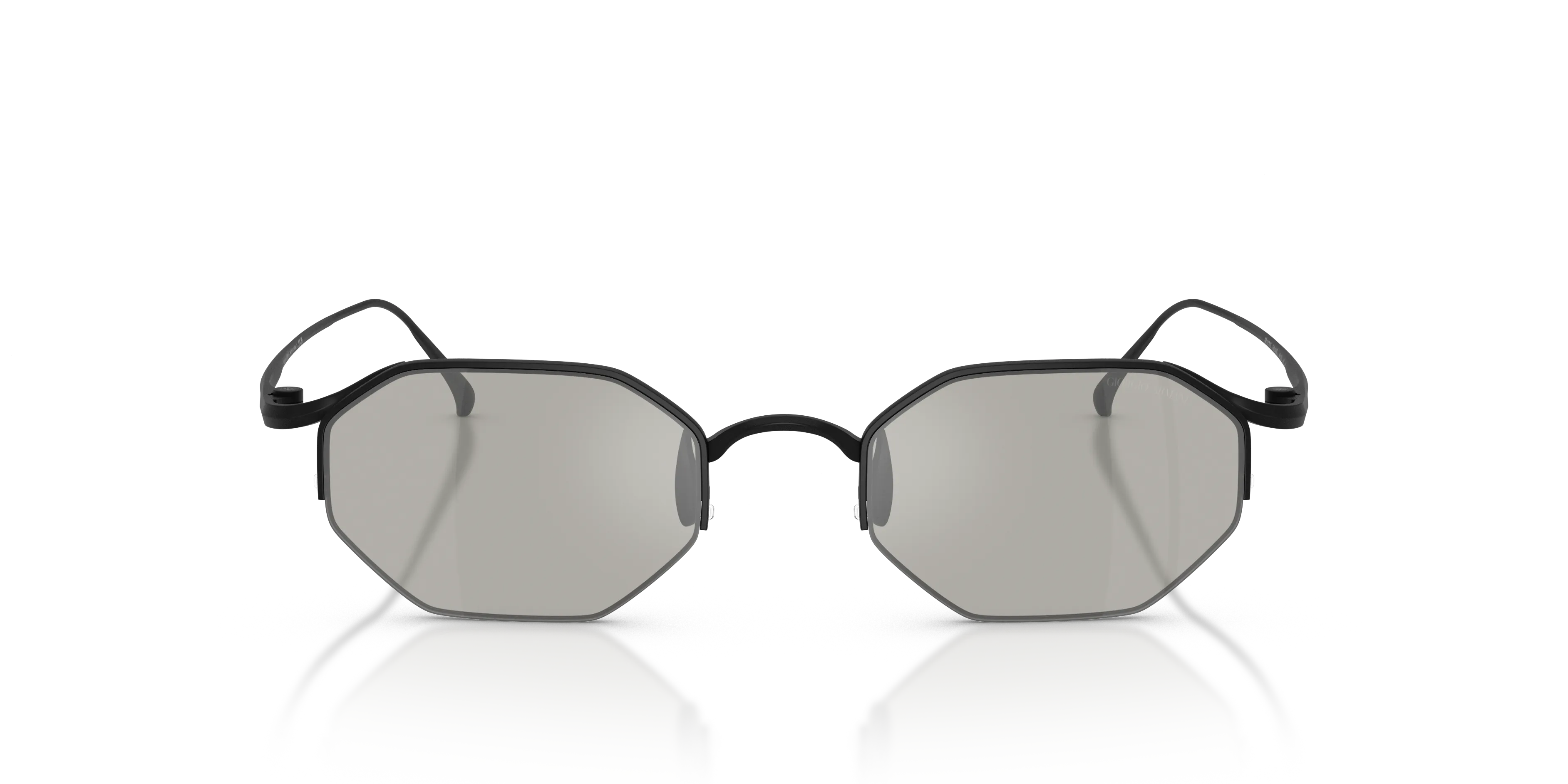 Giorgio Armani AR6171T 34046G Occhiali da sole Titanio Nero Grigio Squadrata Specchiate - immagine 3