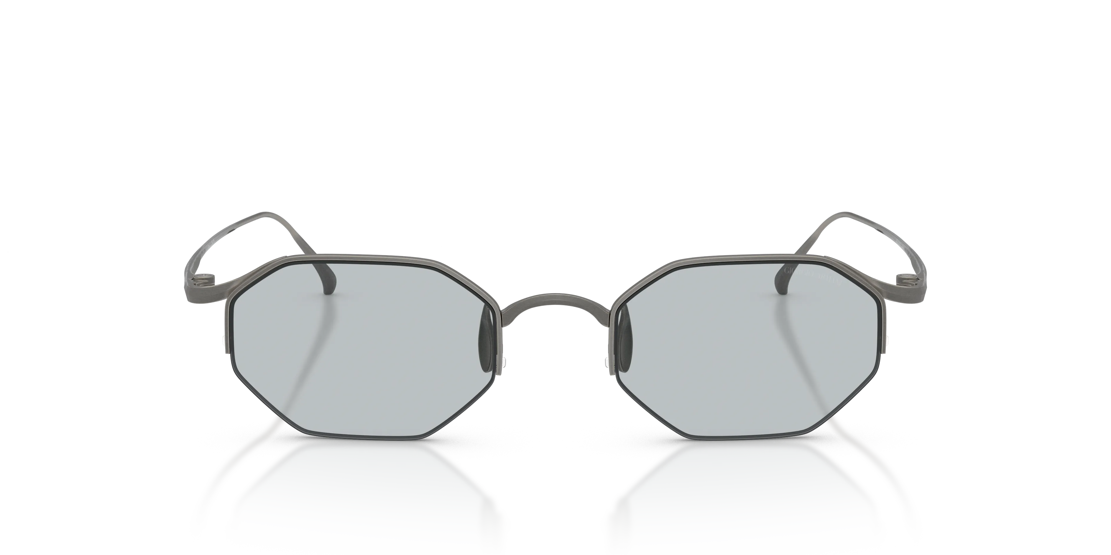 Giorgio Armani AR6171T 3356/1 Occhiali da sole Titanio Grigio Grigio Squadrata Normale - immagine 3
