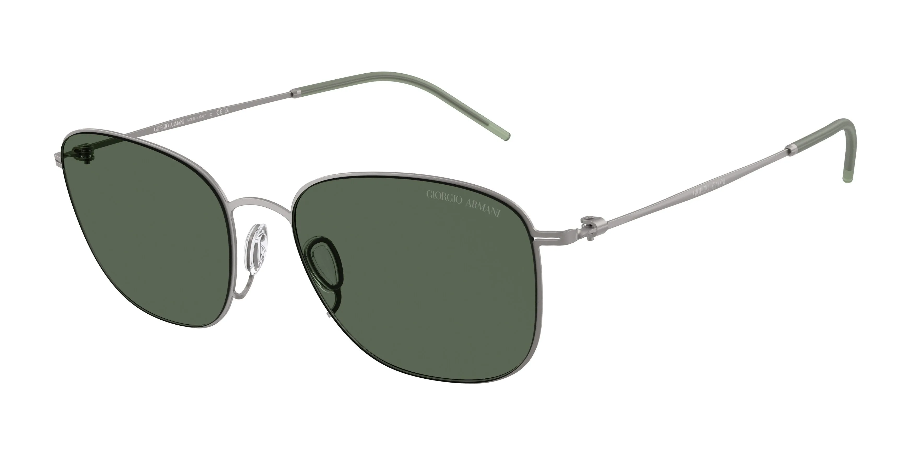 Giorgio Armani AR6168 300371 Occhiali da sole Metallo Grigio Verde Pillow Normale - immagine 1