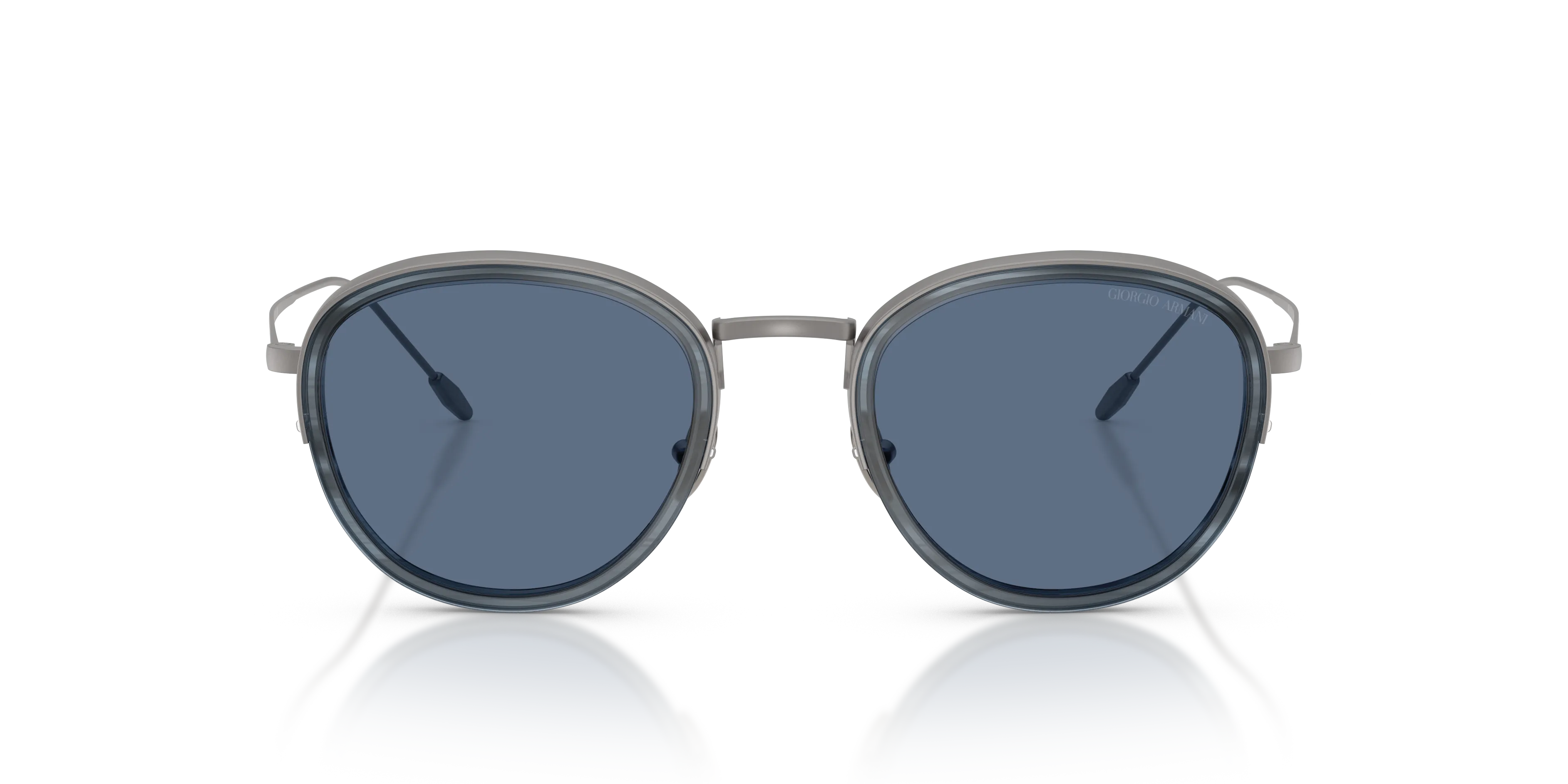 Giorgio Armani AR6068 300380 Occhiali da sole Metallo Grigio Blu Rotonda Normale - immagine 3