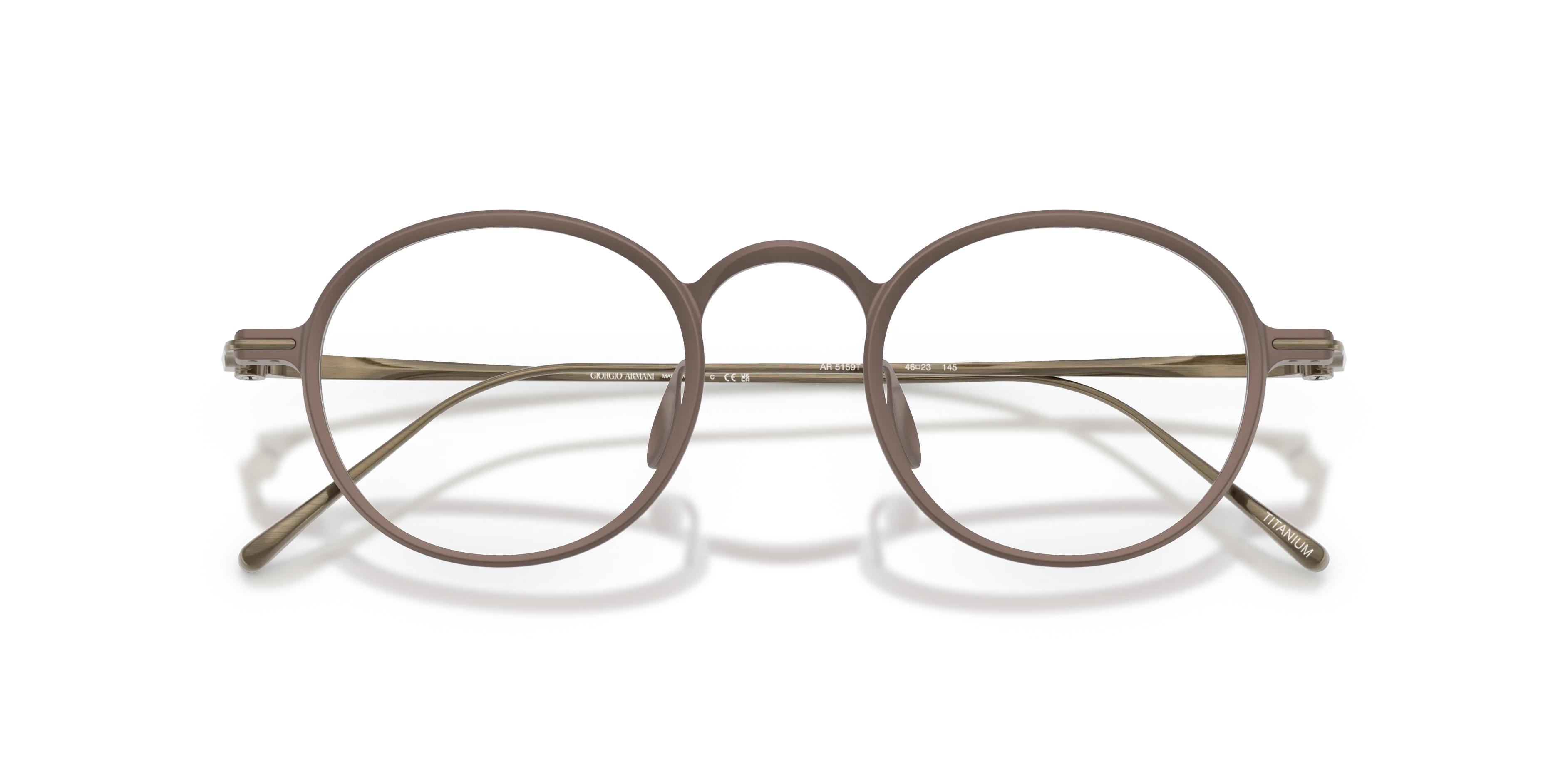 Giorgio Armani AR5159T 3407 Montature da vista Titanio Marrone Pantos Normale - immagine 2