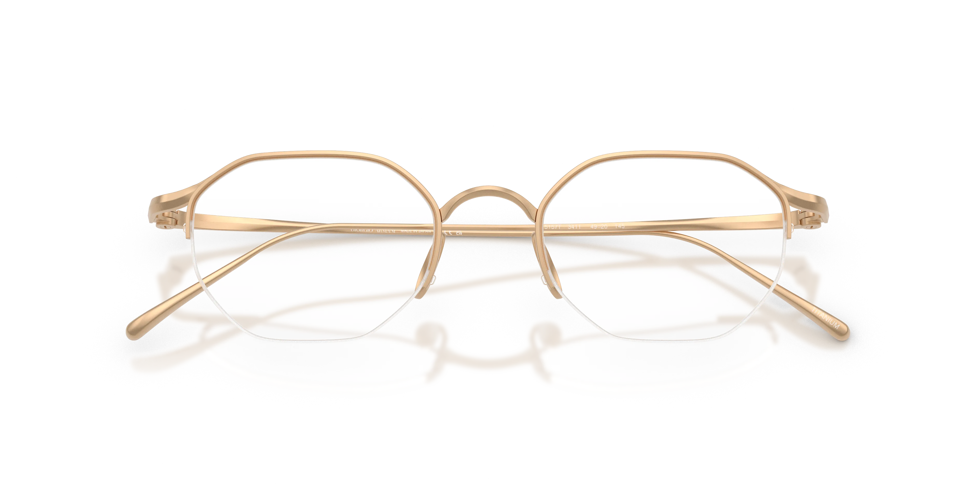Giorgio Armani AR5157T 3411 Montature da vista Titanio Oro Pillow Normale - immagine 2