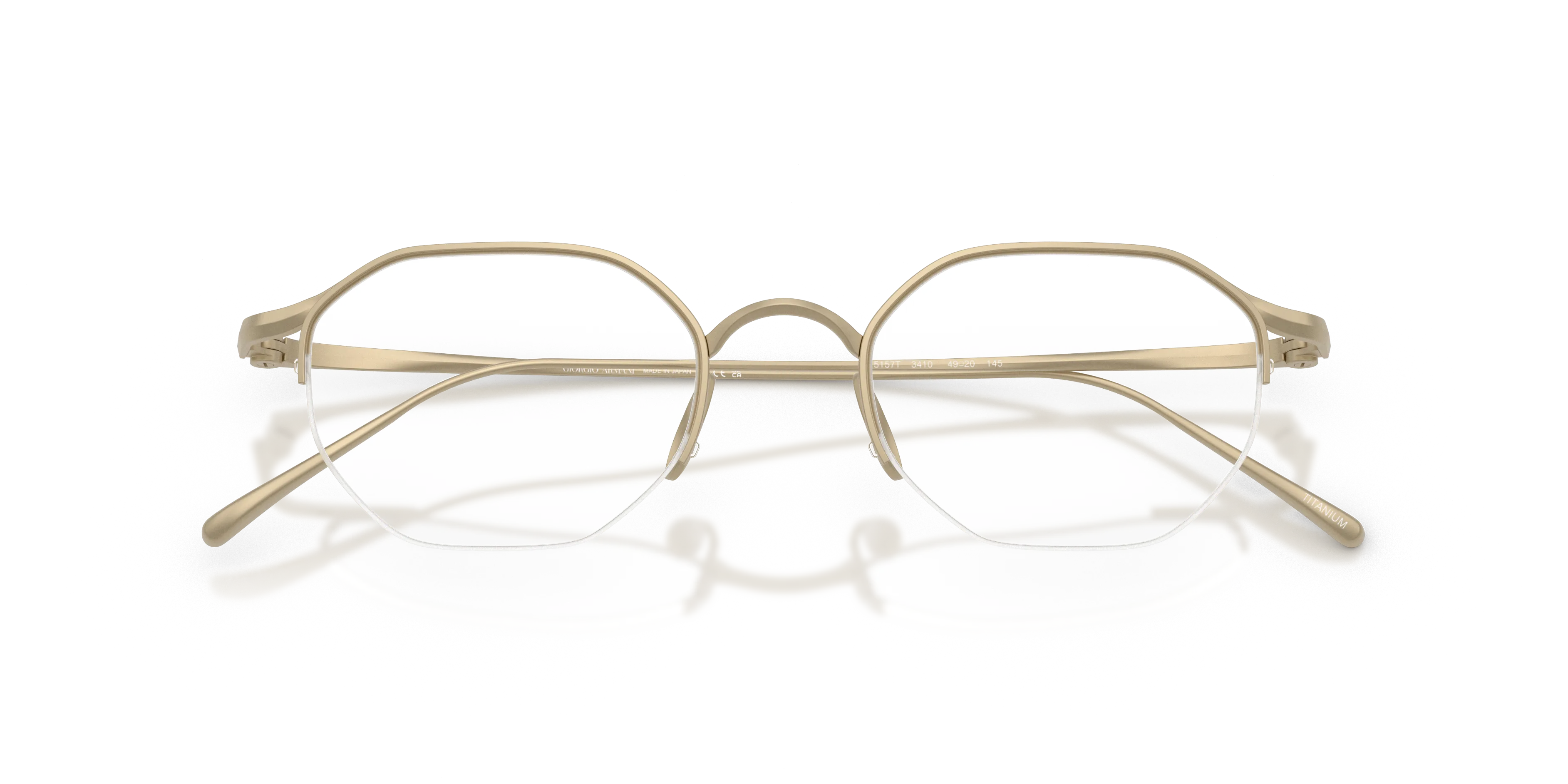 Giorgio Armani AR5157T 3410 Montature da vista Titanio Oro Pillow Normale - immagine 2
