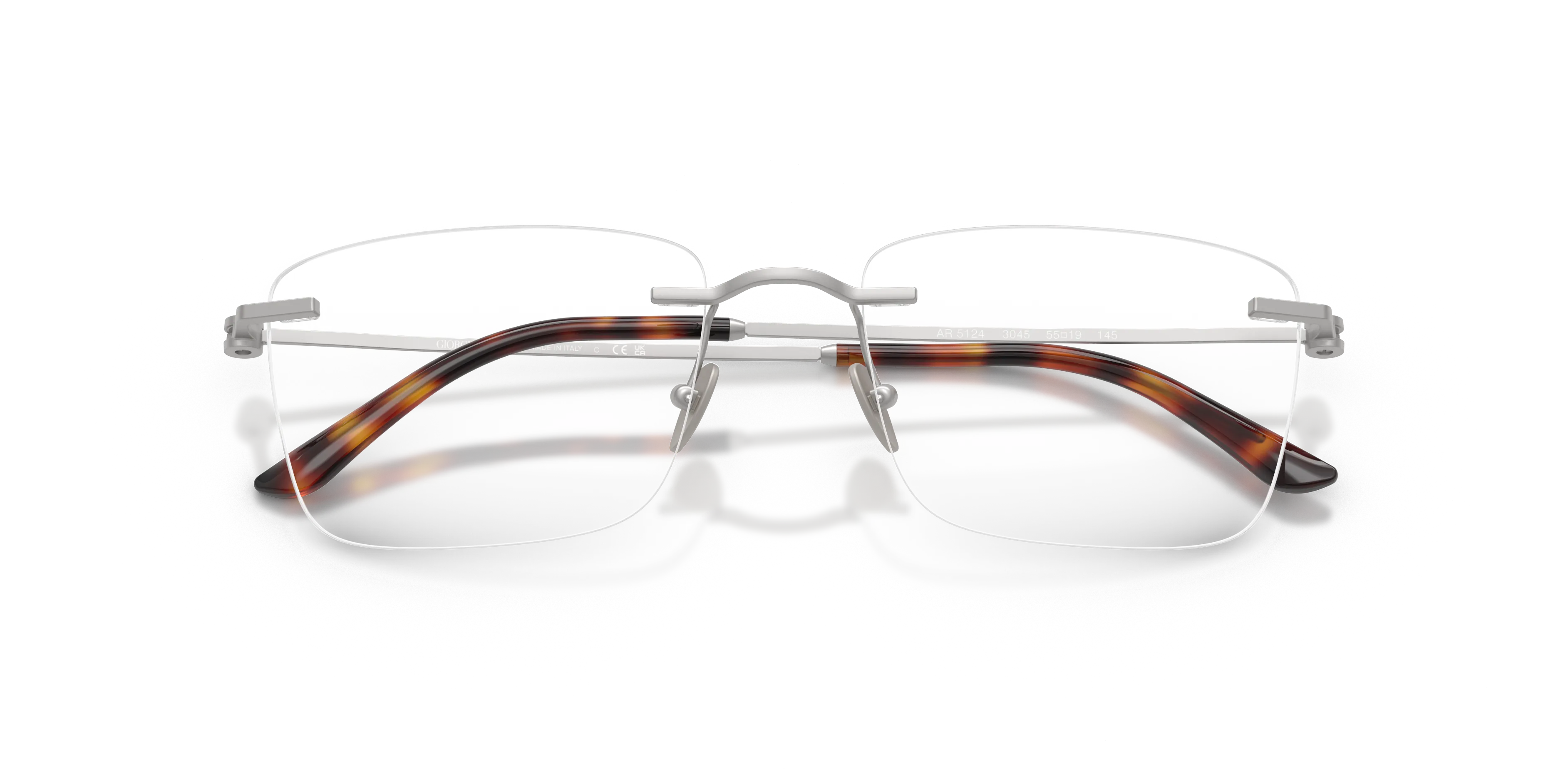 Giorgio Armani AR5124 3045 Montature da vista Metallo Argento Squadrata Normale - immagine 2