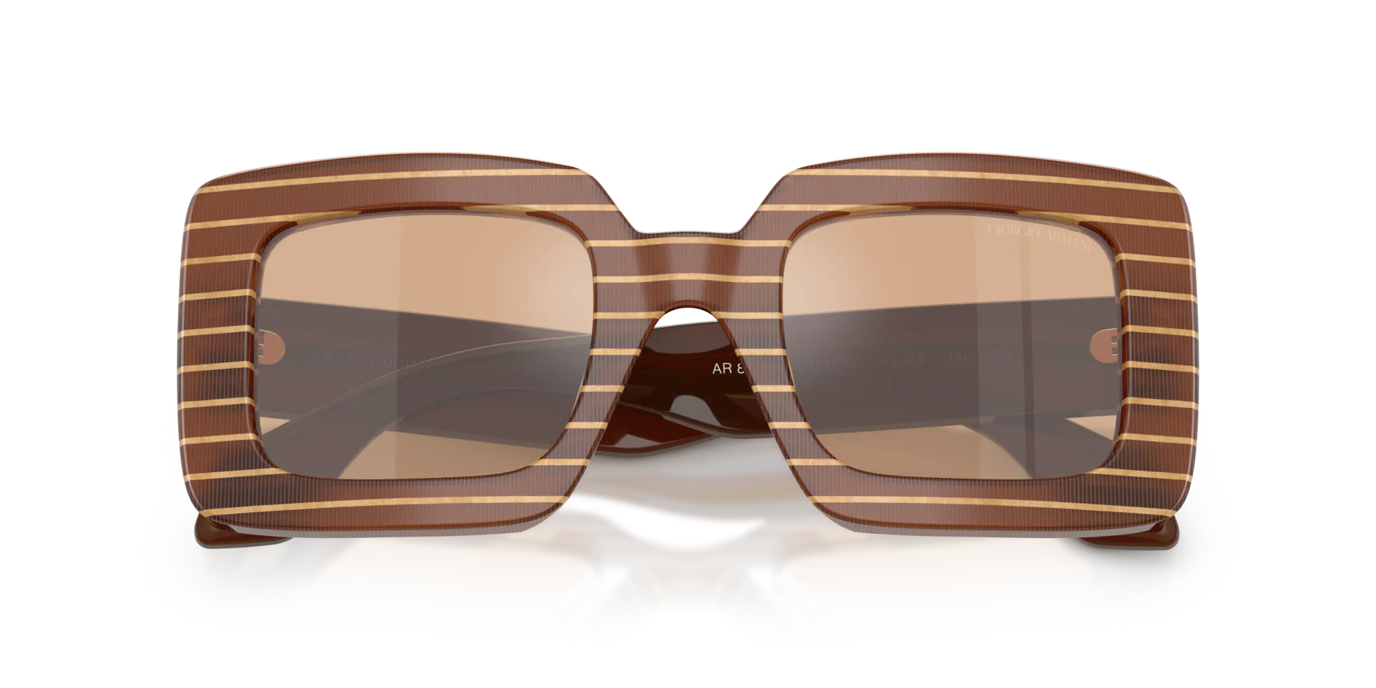 Giorgio Armani AR8241U 63112S Occhiali da sole Acetato Rosa Arancione Squadrata Normale Specchiato - immagine 2