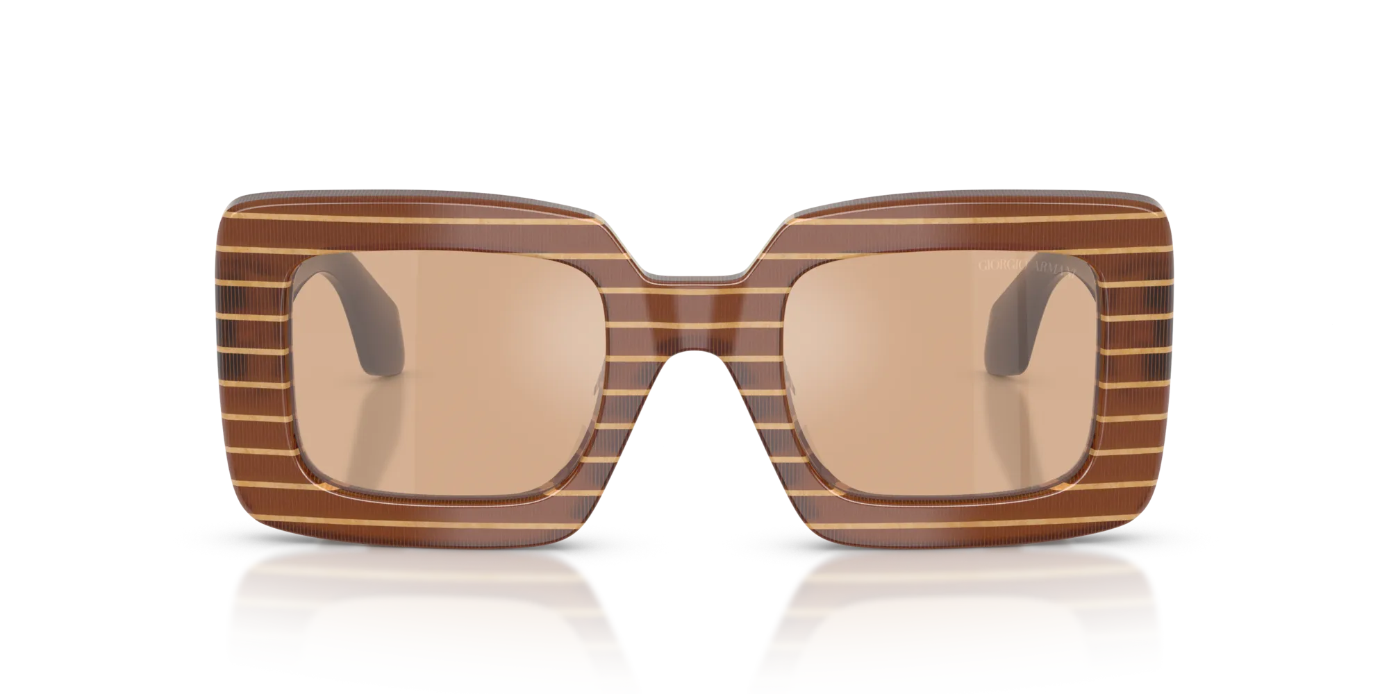 Giorgio Armani AR8241U 63112S Occhiali da sole Acetato Rosa Arancione Squadrata Normale Specchiato - immagine 3
