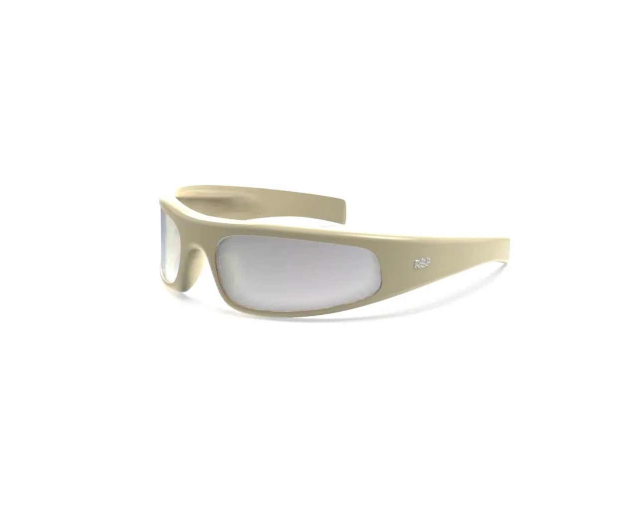 Retrosuperfuture YR9 CERCHIETTO CREMOSO Occhiali da sole Nylon Beige Argento Geometrica Normale - immagine 1