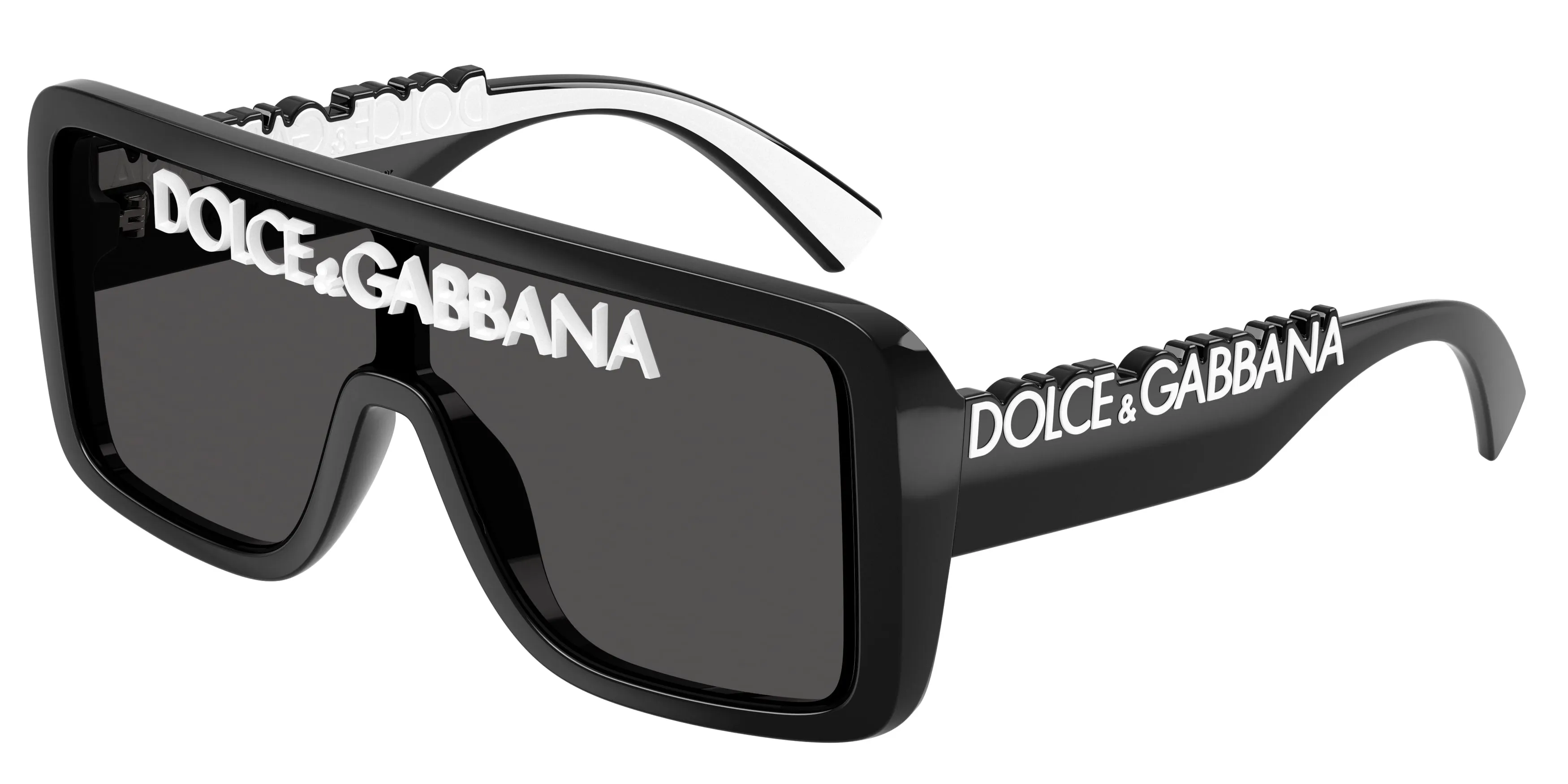 Dolce & Gabbana DG6204 L50187 Occhiali da sole Iniettato Nero Grigio Squadrata Normale - immagine 1