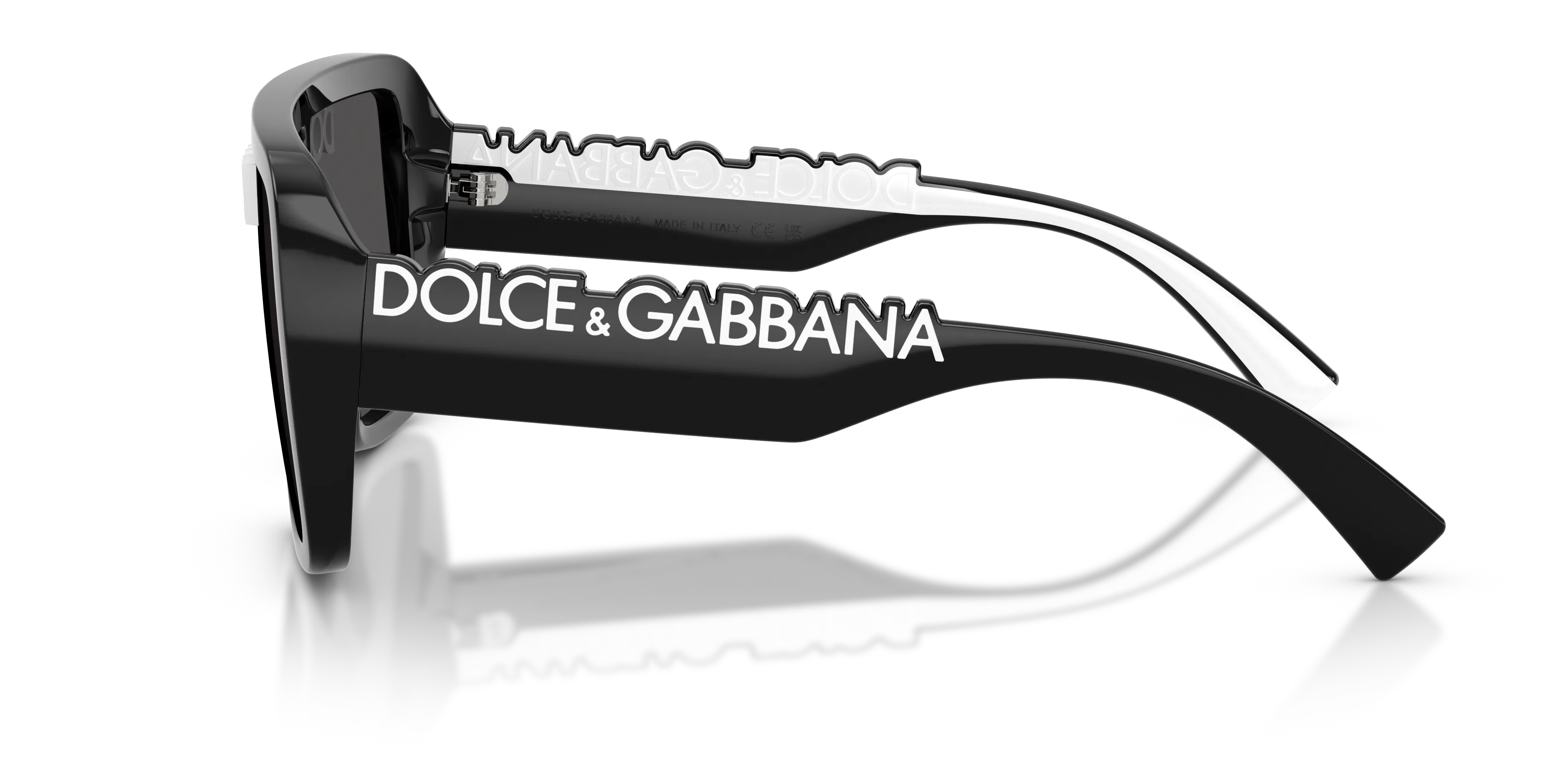 Dolce & Gabbana DG6204 L50187 Occhiali da sole Iniettato Nero Grigio Squadrata Normale - immagine 4