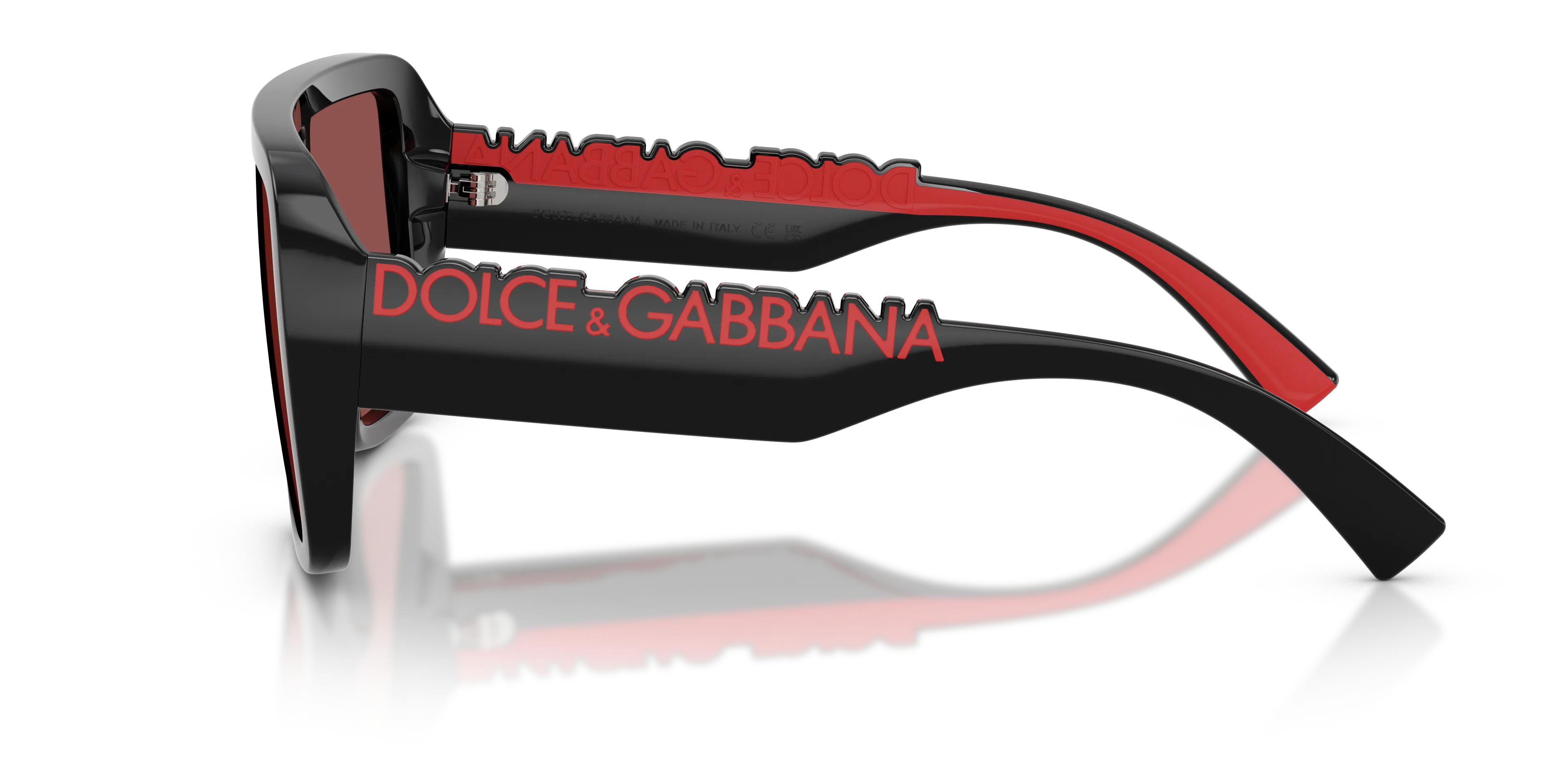 Dolce & Gabbana DG6204 501/75 Occhiali da sole Iniettato Nero Viola Squadrata Normale - immagine 4