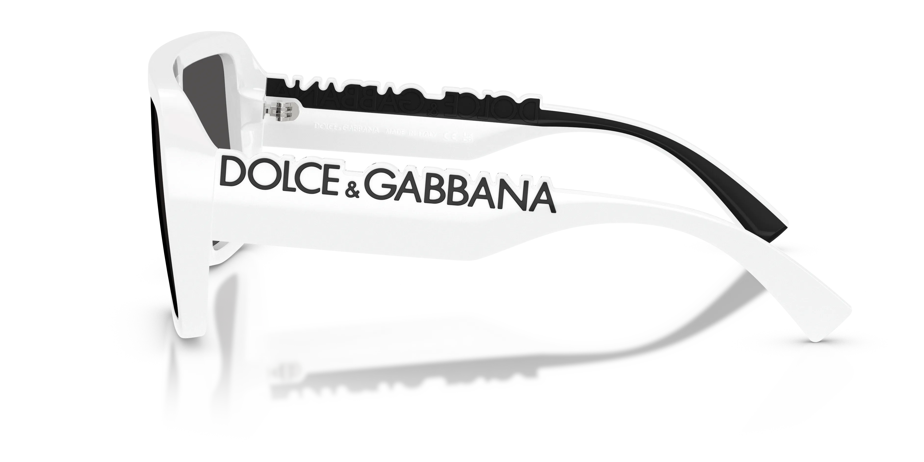 Dolce & Gabbana DG6204 331287 Occhiali da sole Iniettato Bianco Grigio Squadrata Normale - immagine 4