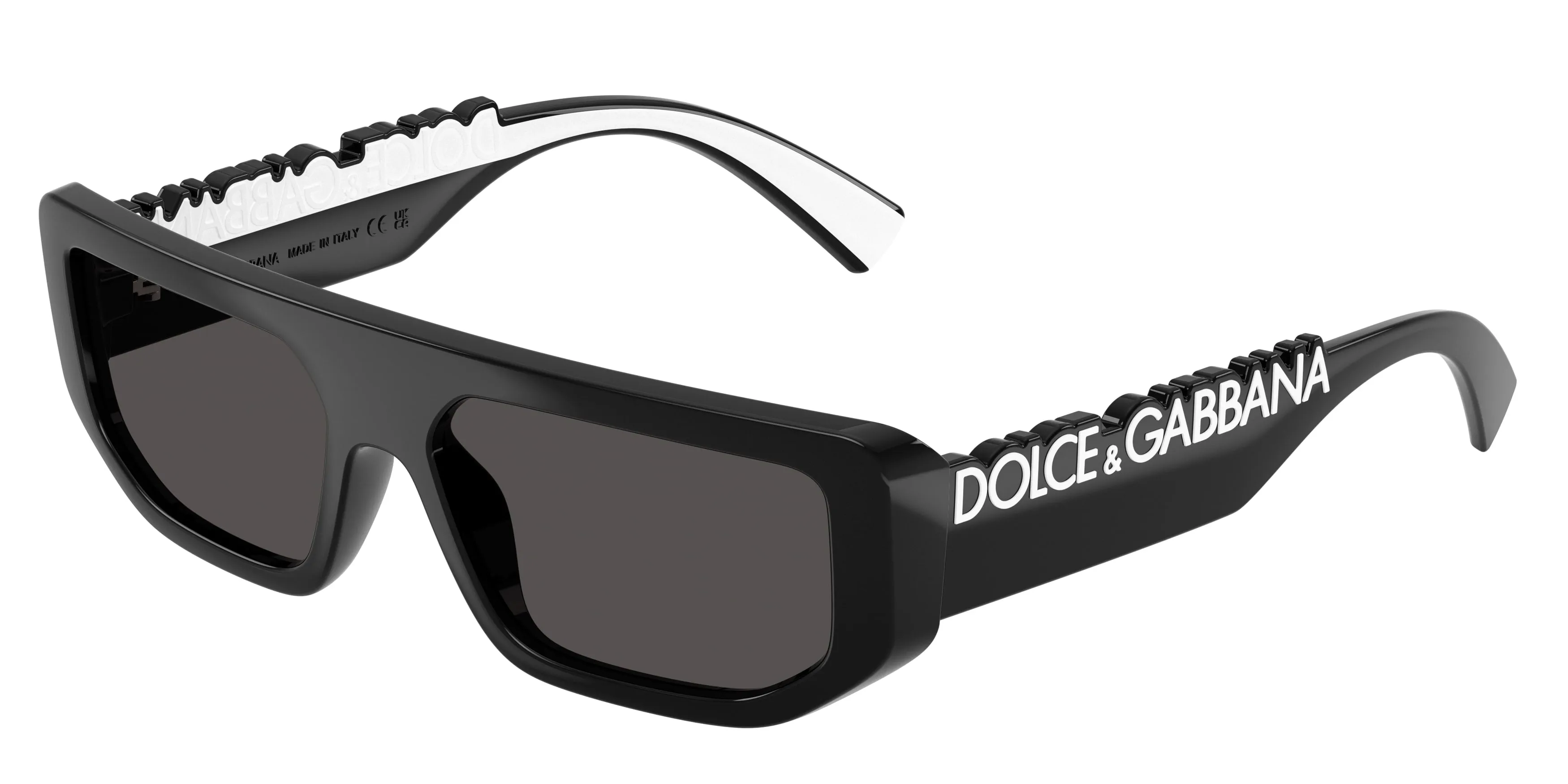 Dolce & Gabbana DG6203 501/87 Occhiali da sole Iniettato Nero Grigio Squadrata Normale - immagine 1