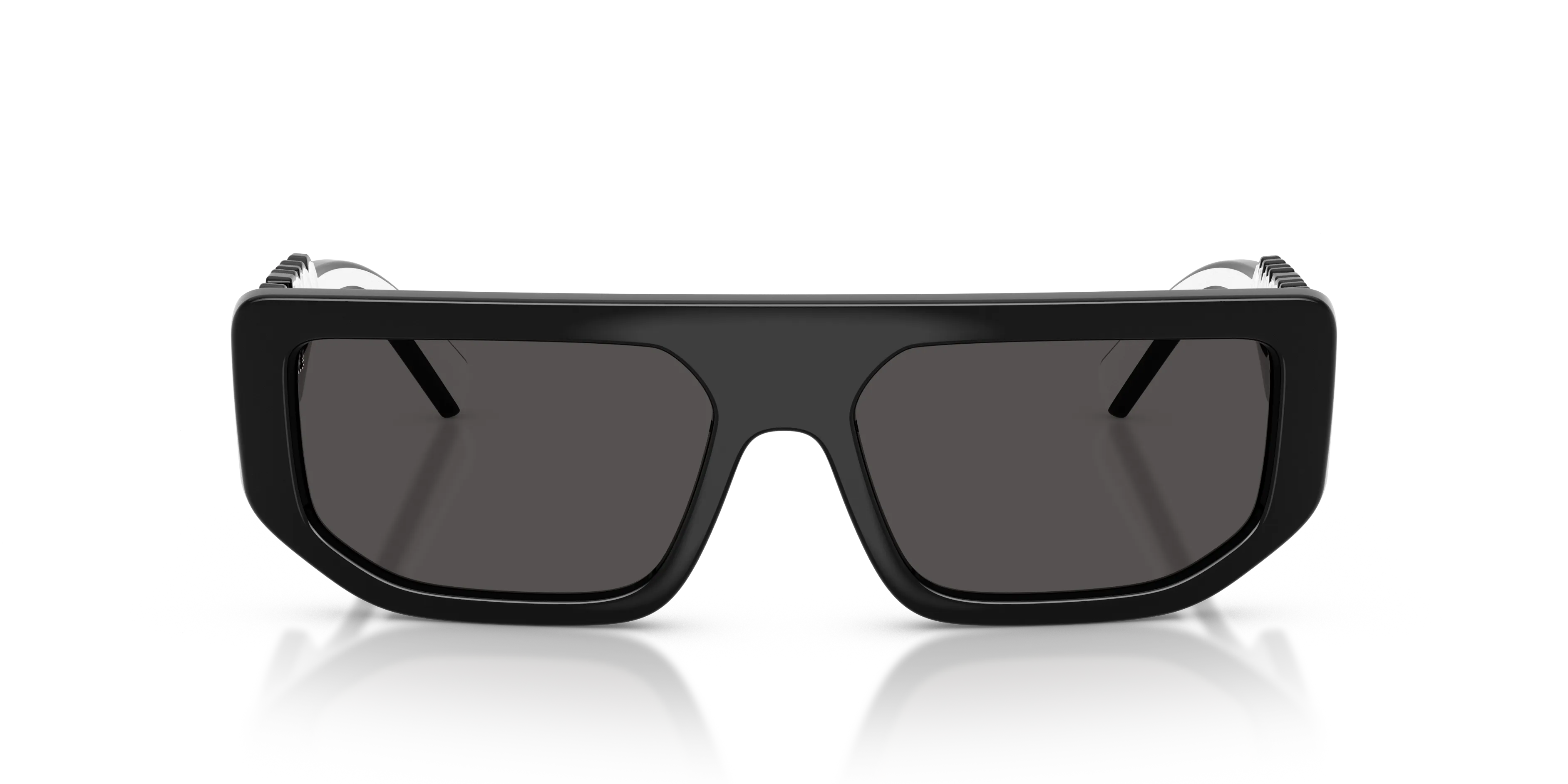 Dolce & Gabbana DG6203 501/87 Occhiali da sole Iniettato Nero Grigio Squadrata Normale - immagine 3