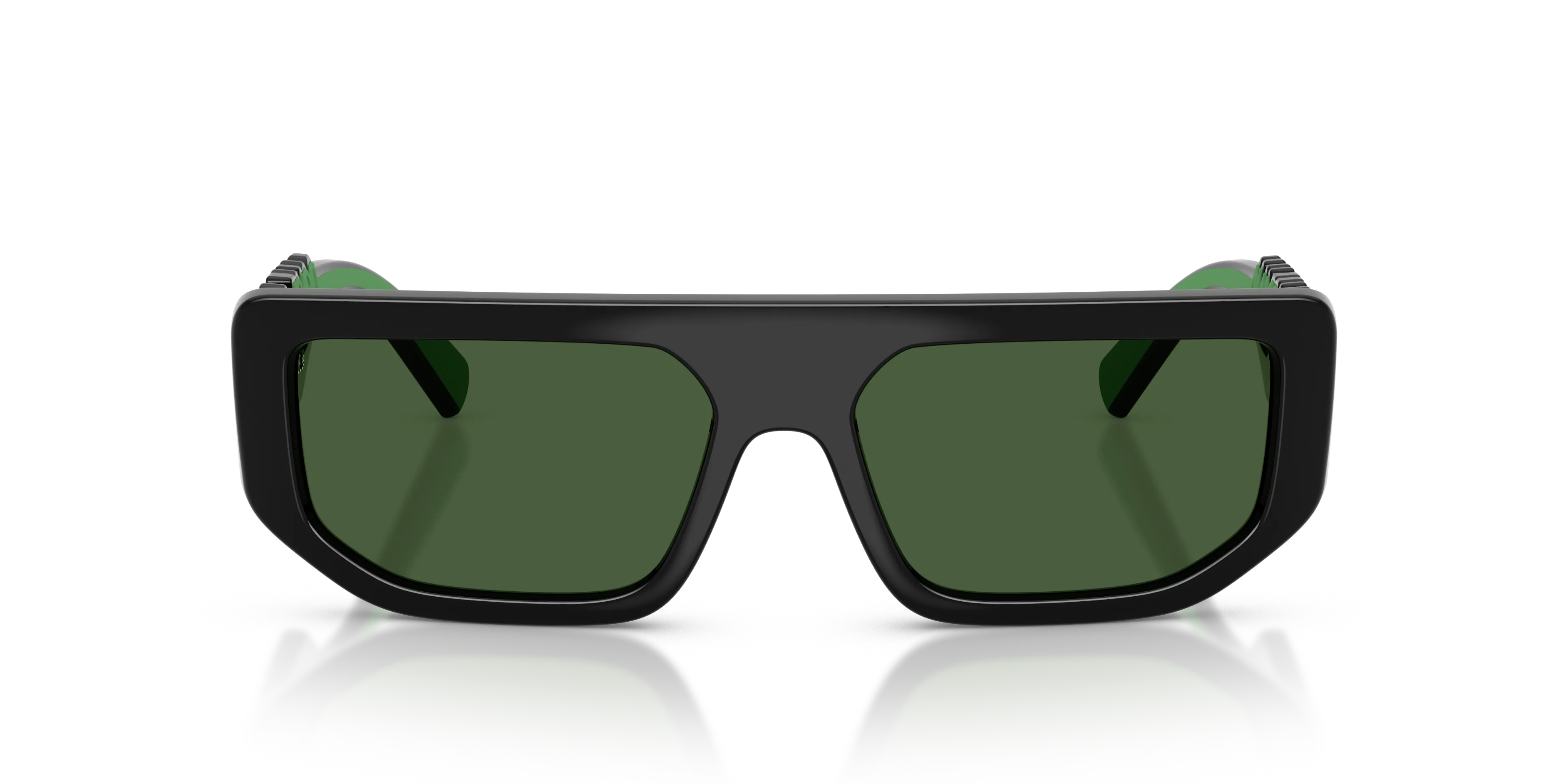 Dolce & Gabbana DG6203 501/71 Occhiali da sole Iniettato Nero Verde Squadrata Normale - immagine 3