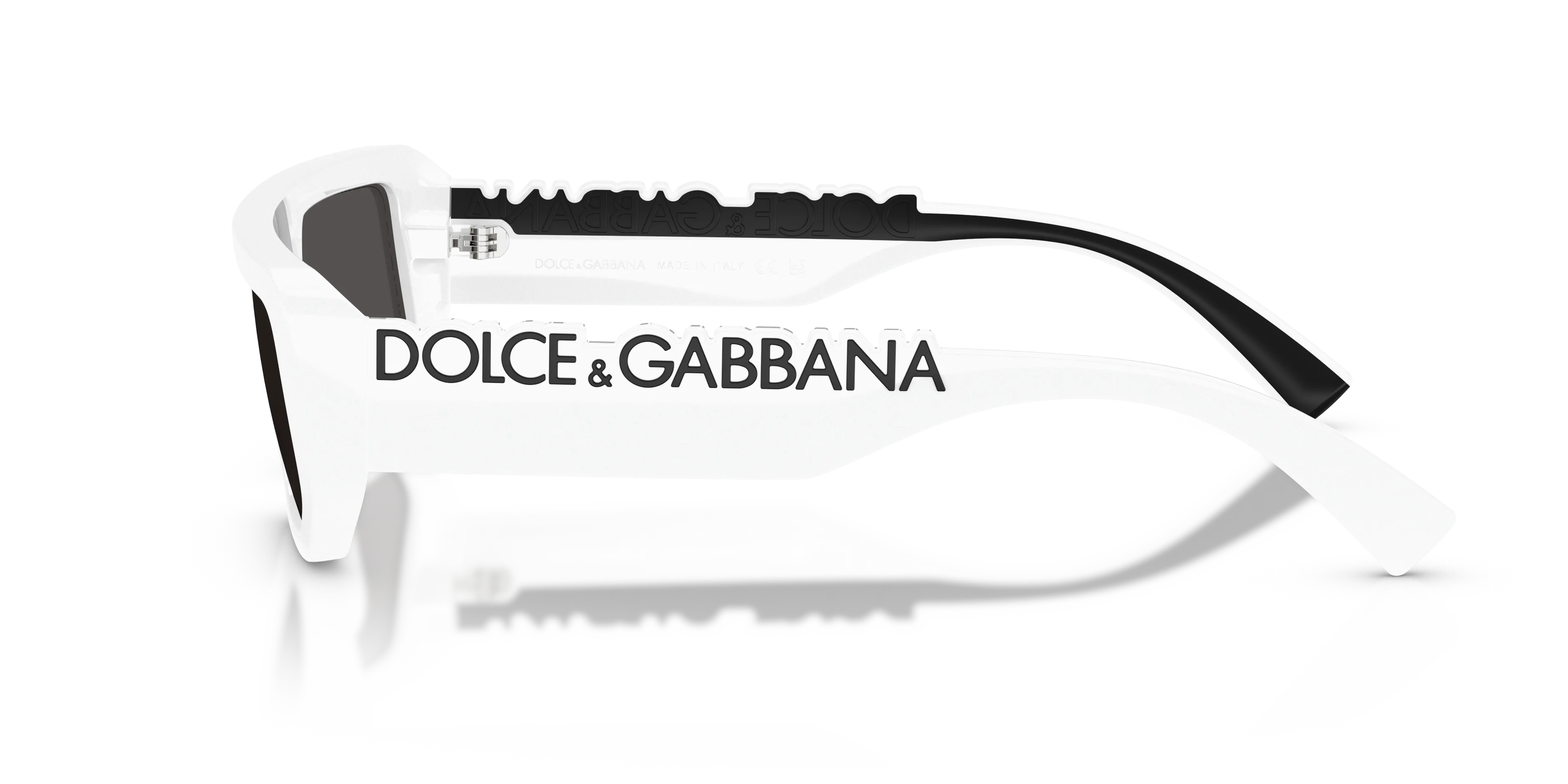 Dolce & Gabbana DG6203 331287 Occhiali da sole Iniettato Bianco Grigio Squadrata Normale - immagine 4