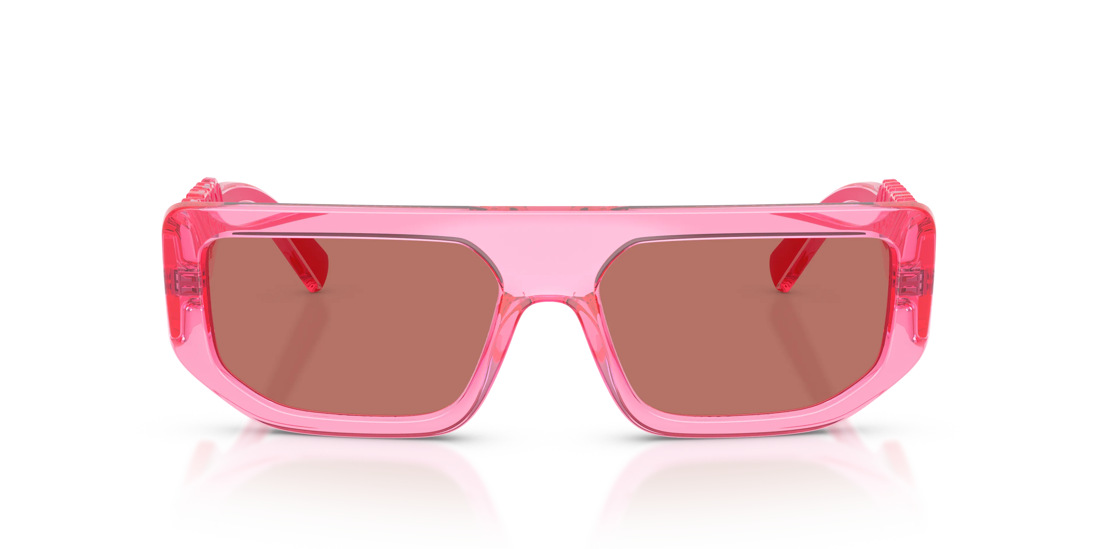 Dolce & Gabbana DG6203 314875 Occhiali da sole Iniettato Rosa Rosso Squadrata Normale - immagine 3