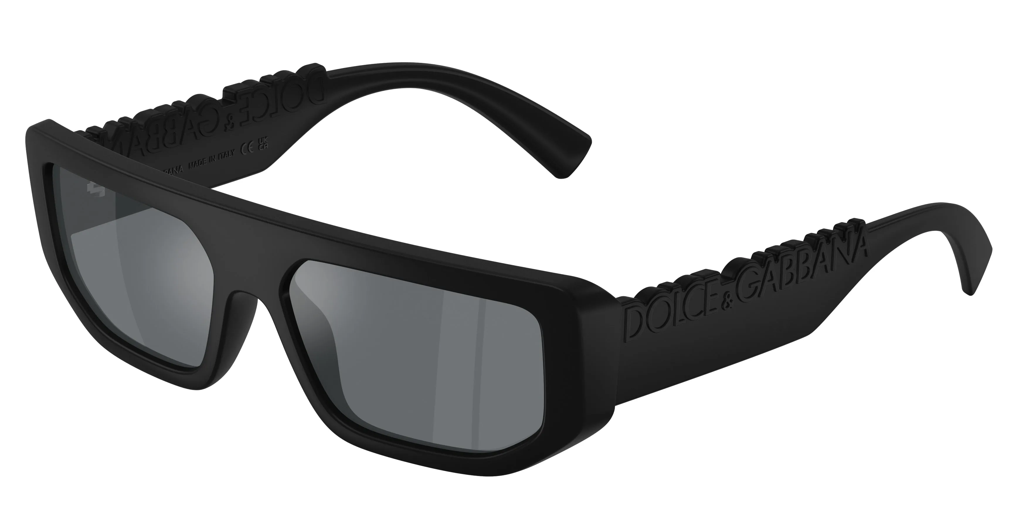Dolce & Gabbana DG6203 25256G Occhiali da sole Iniettato Nero Grigio Squadrata Specchiate - immagine 1