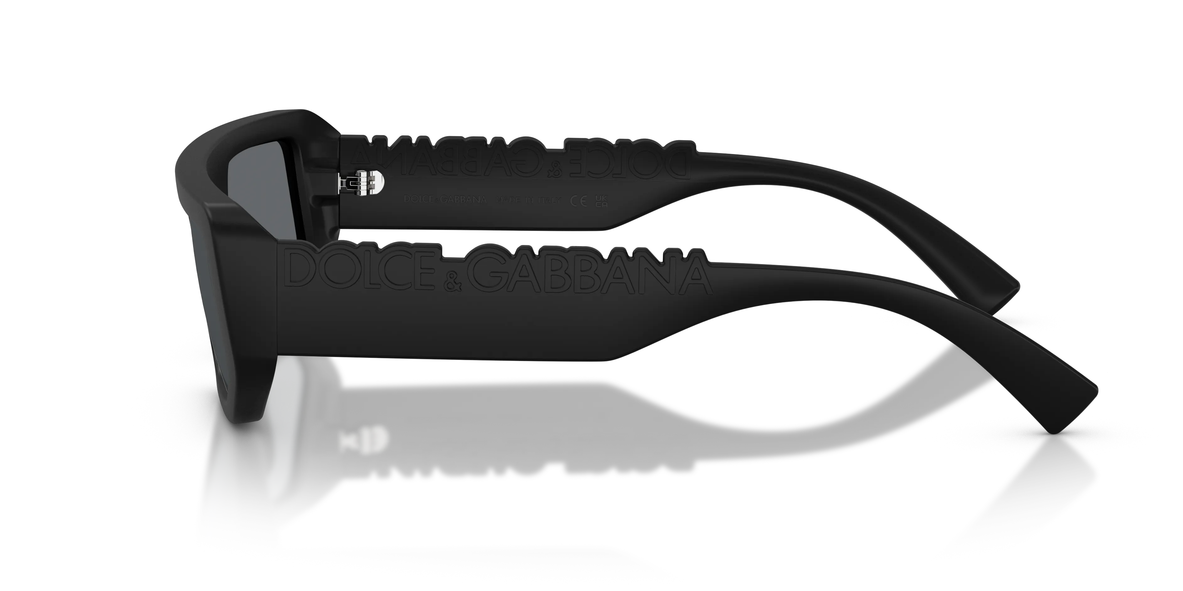 Dolce & Gabbana DG6203 25256G Occhiali da sole Iniettato Nero Grigio Squadrata Specchiate - immagine 4