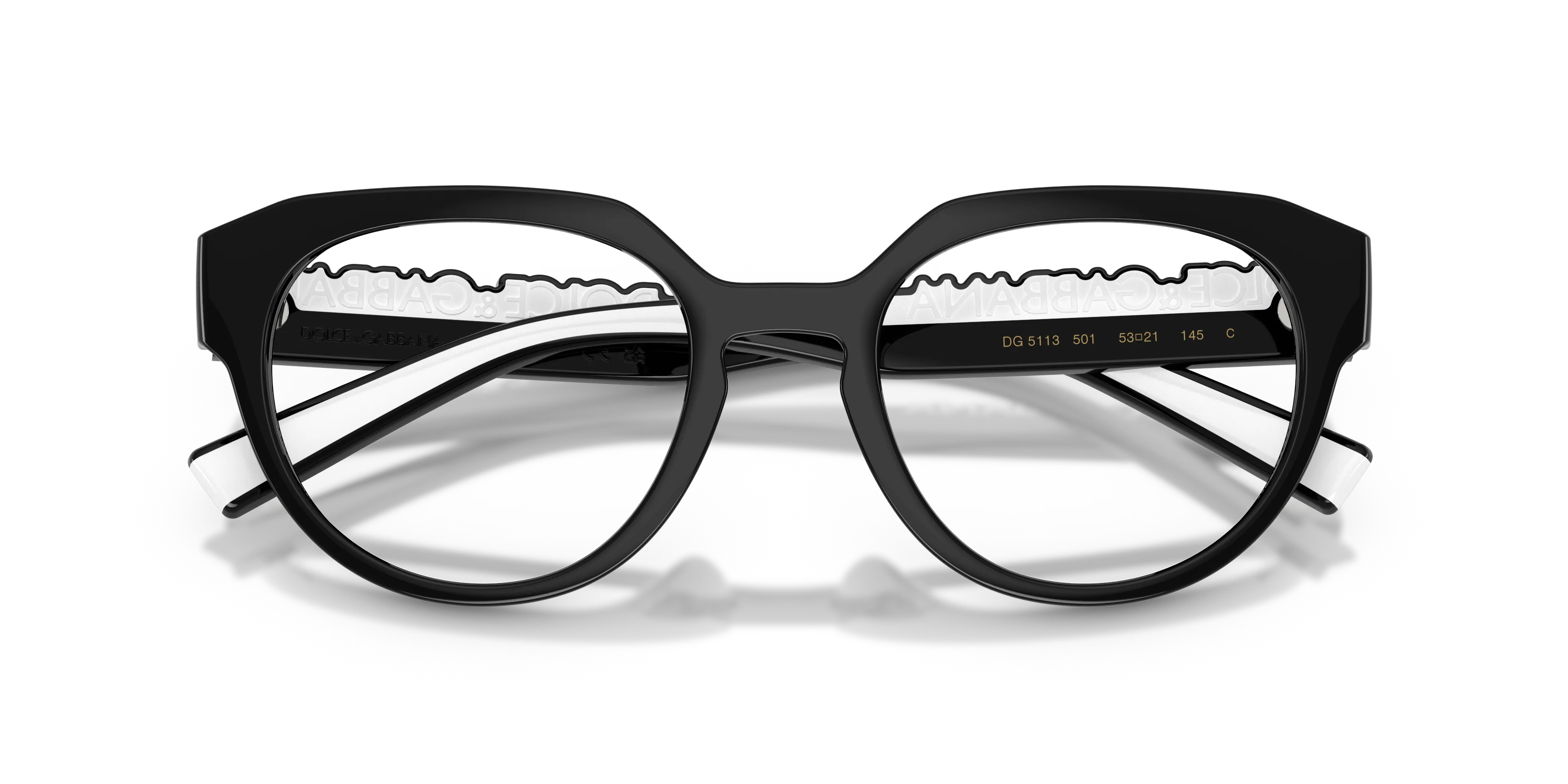 Dolce & Gabbana DG5113 501 Montature da vista Iniettato Nero Pantos Normale - immagine 2