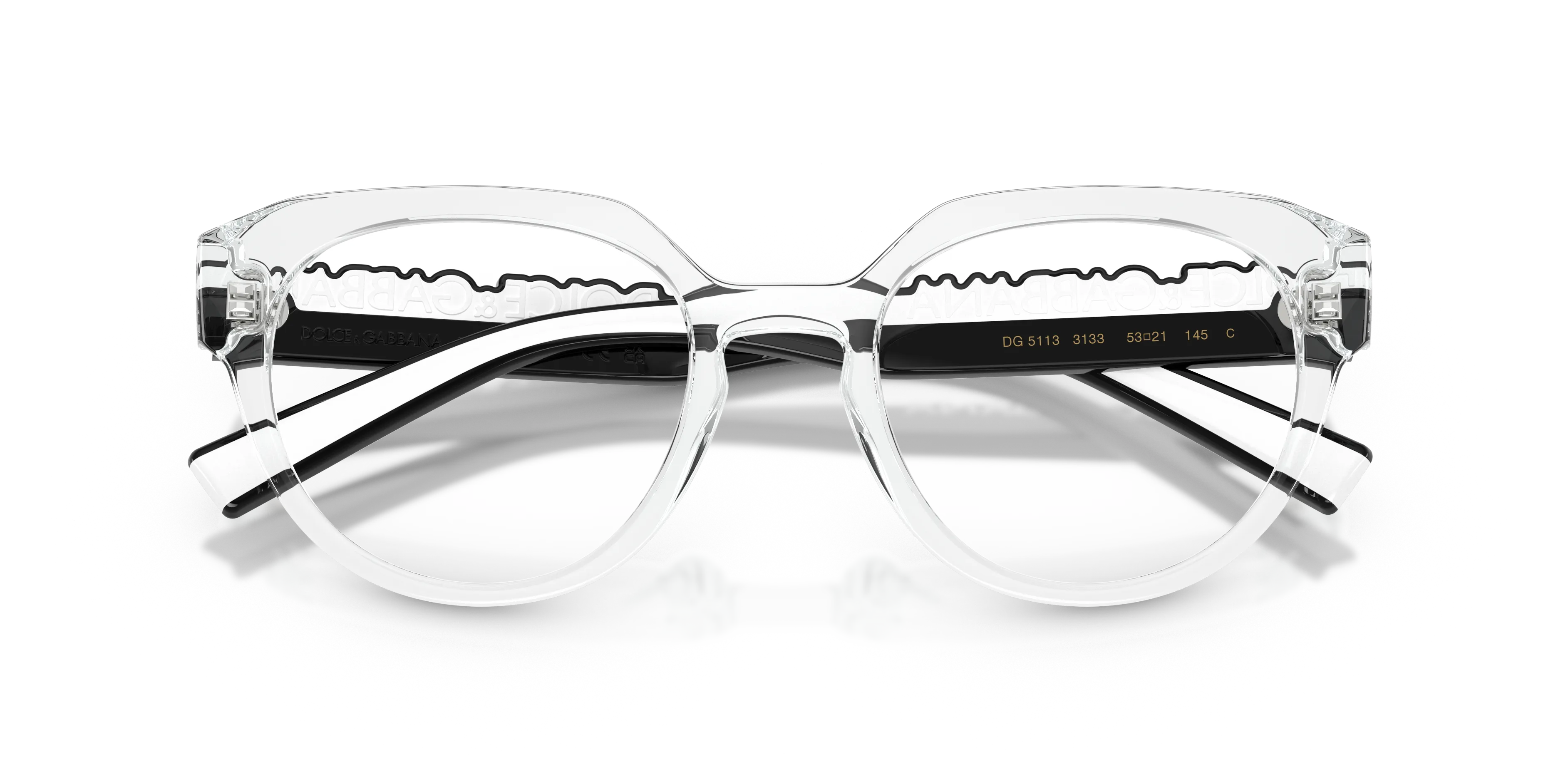 Dolce & Gabbana DG5113 3133 Montature da vista Iniettato Trasparente Pantos Normale - immagine 2