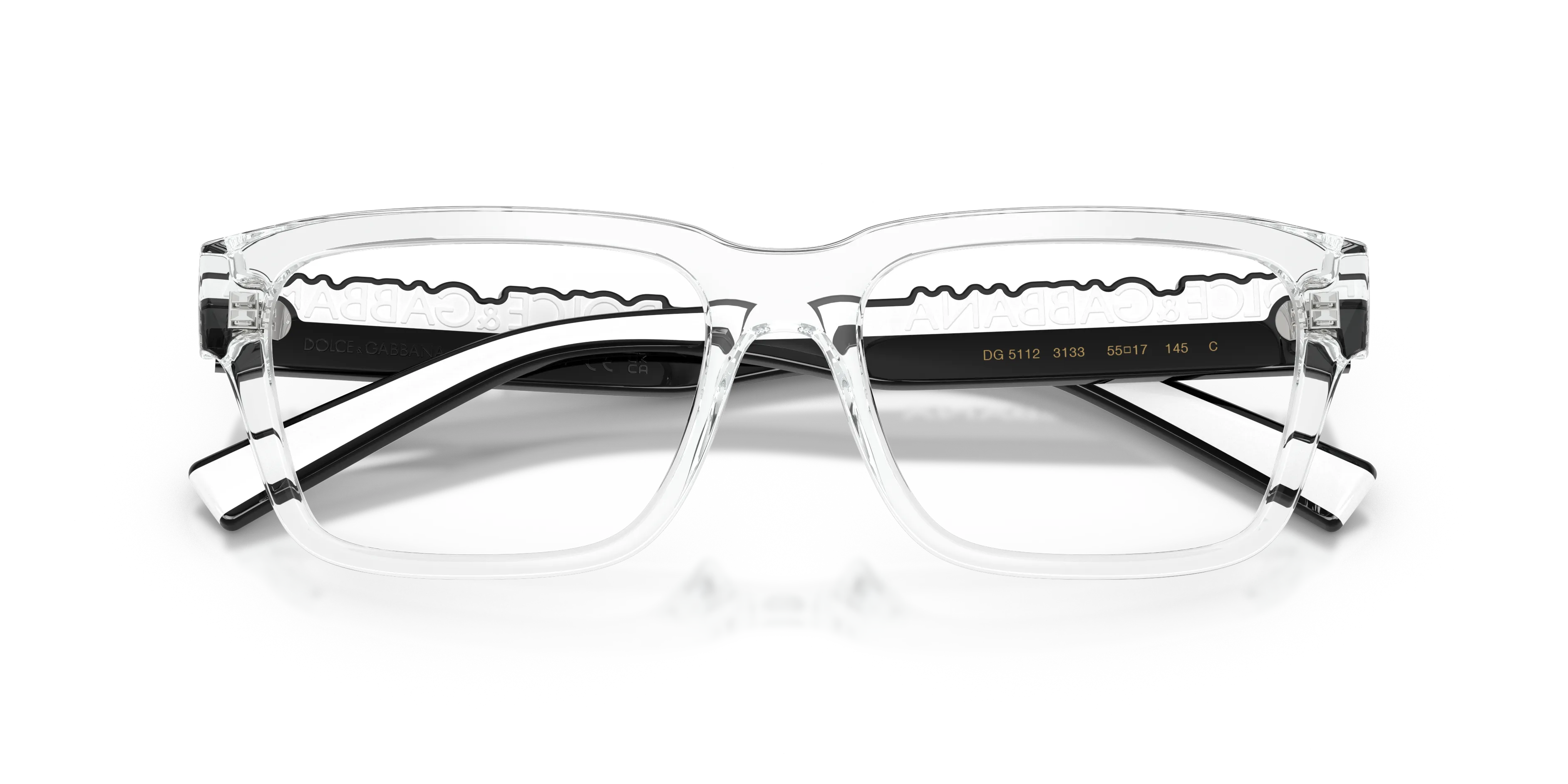 Dolce & Gabbana DG5112 3133 Montature da vista Iniettato Trasparente Squadrata Normale - immagine 2