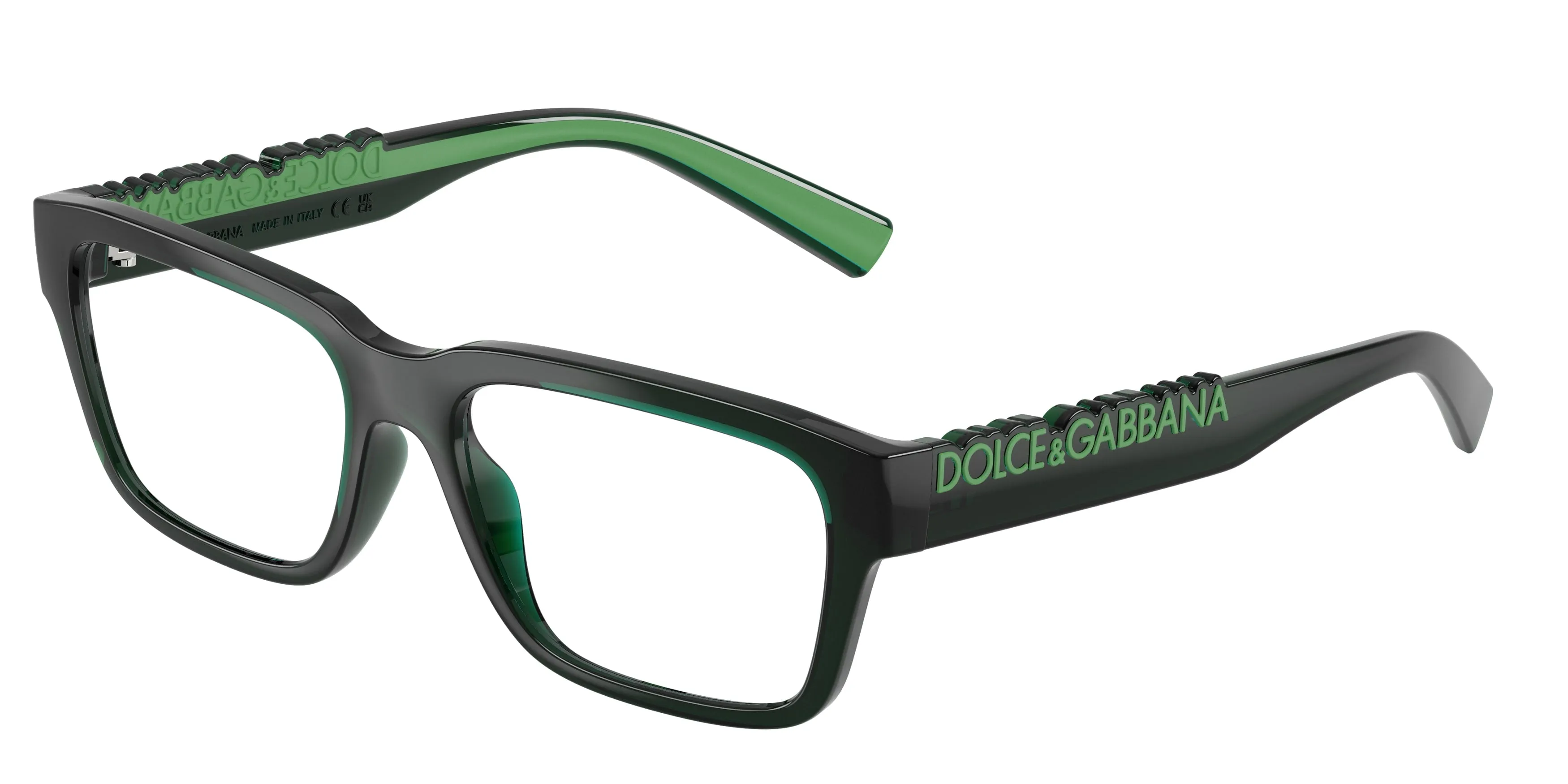 Dolce & Gabbana DG5112 3008 Montature da vista Iniettato Verde Squadrata Normale - immagine 1