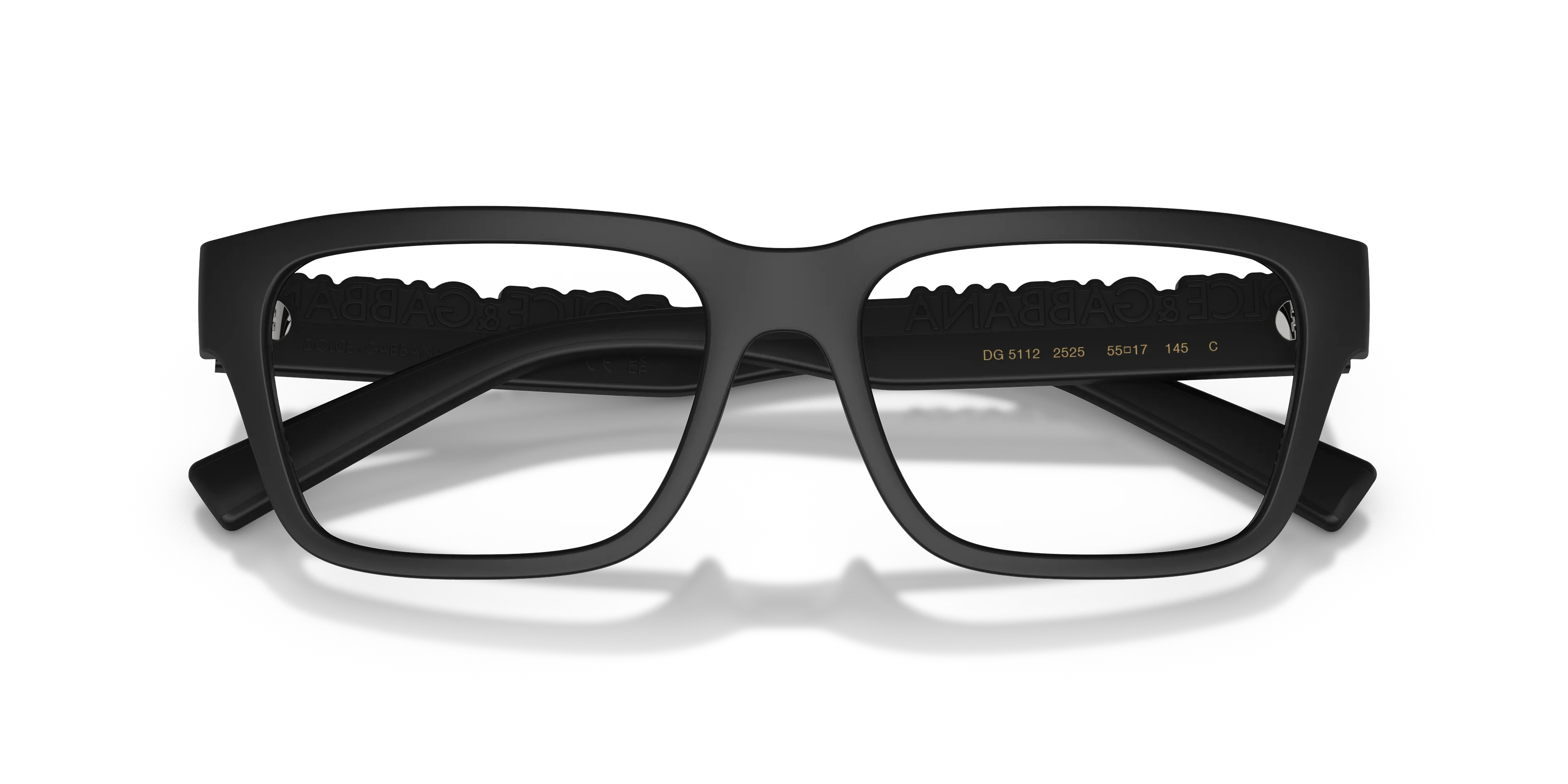 Dolce & Gabbana DG5112 2525 Montature da vista Iniettato Nero Squadrata Normale - immagine 2