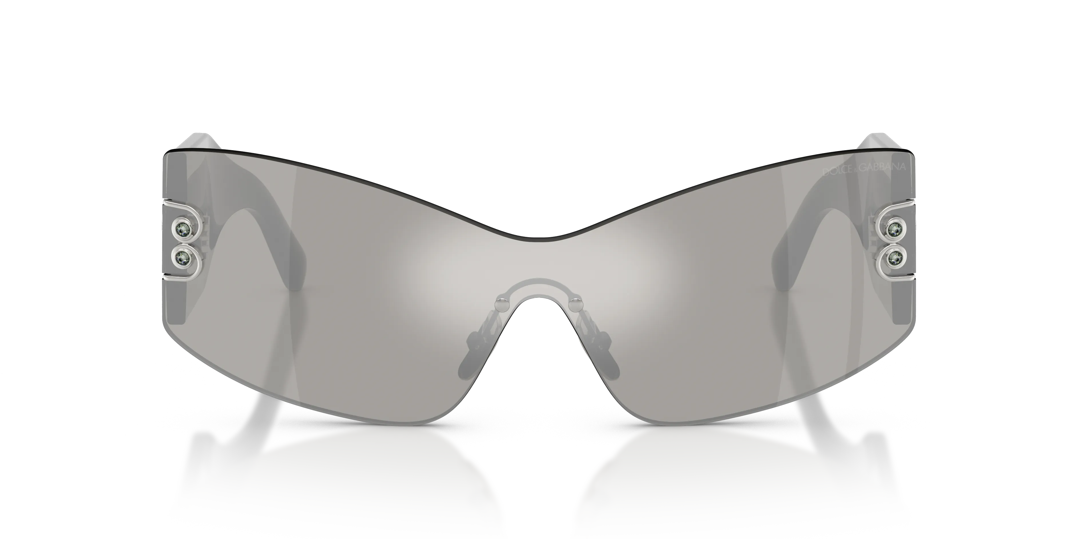 Dolce & Gabbana DG4526B 501/6G Occhiali da sole Acetato Nero Grigio Cat Eye Specchiate - immagine 3