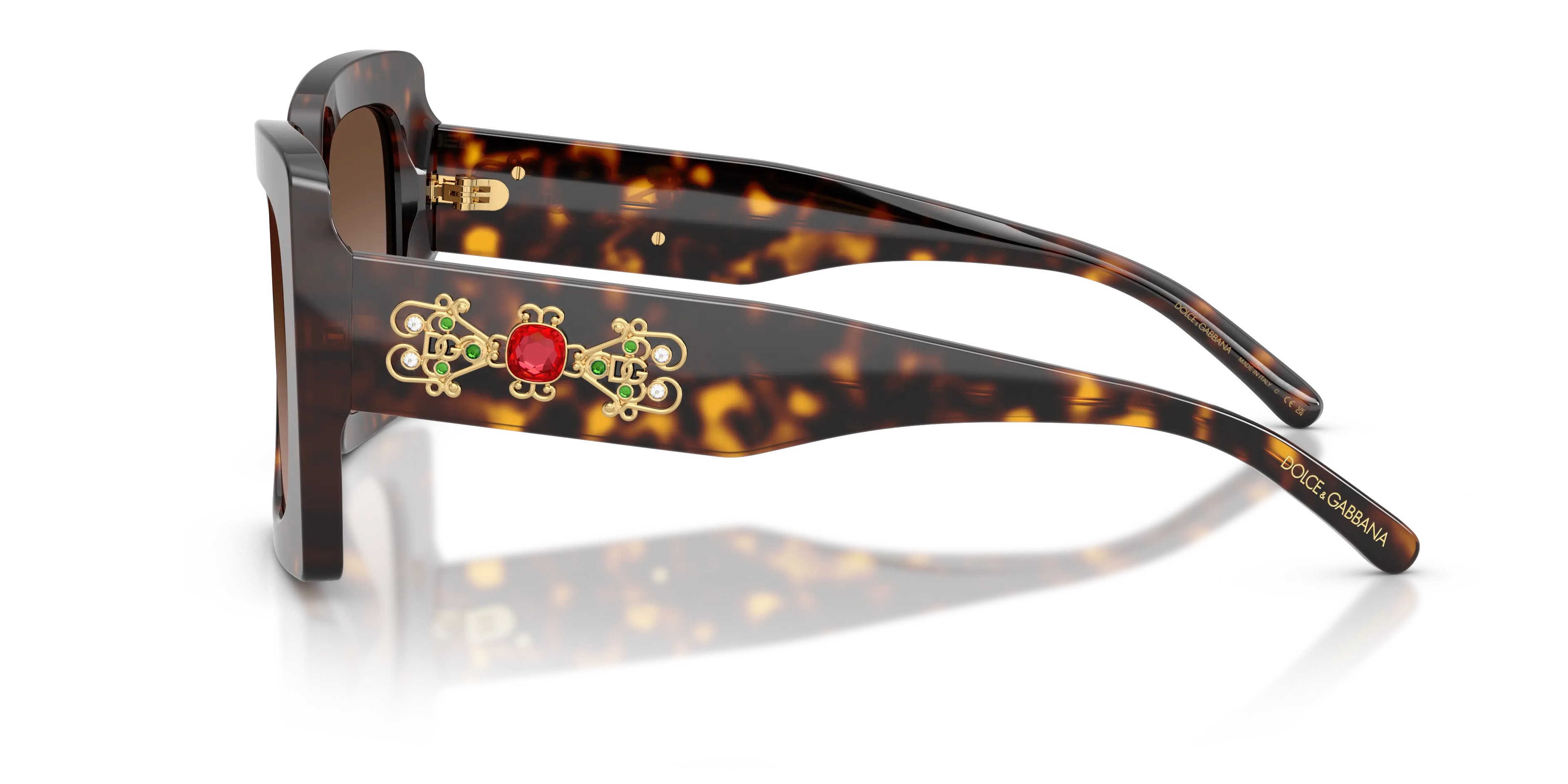 Dolce & Gabbana DG4525B 502/13 Occhiali da sole Acetato Tartaruga Marrone Squadrata Normale Sfumato - immagine 4