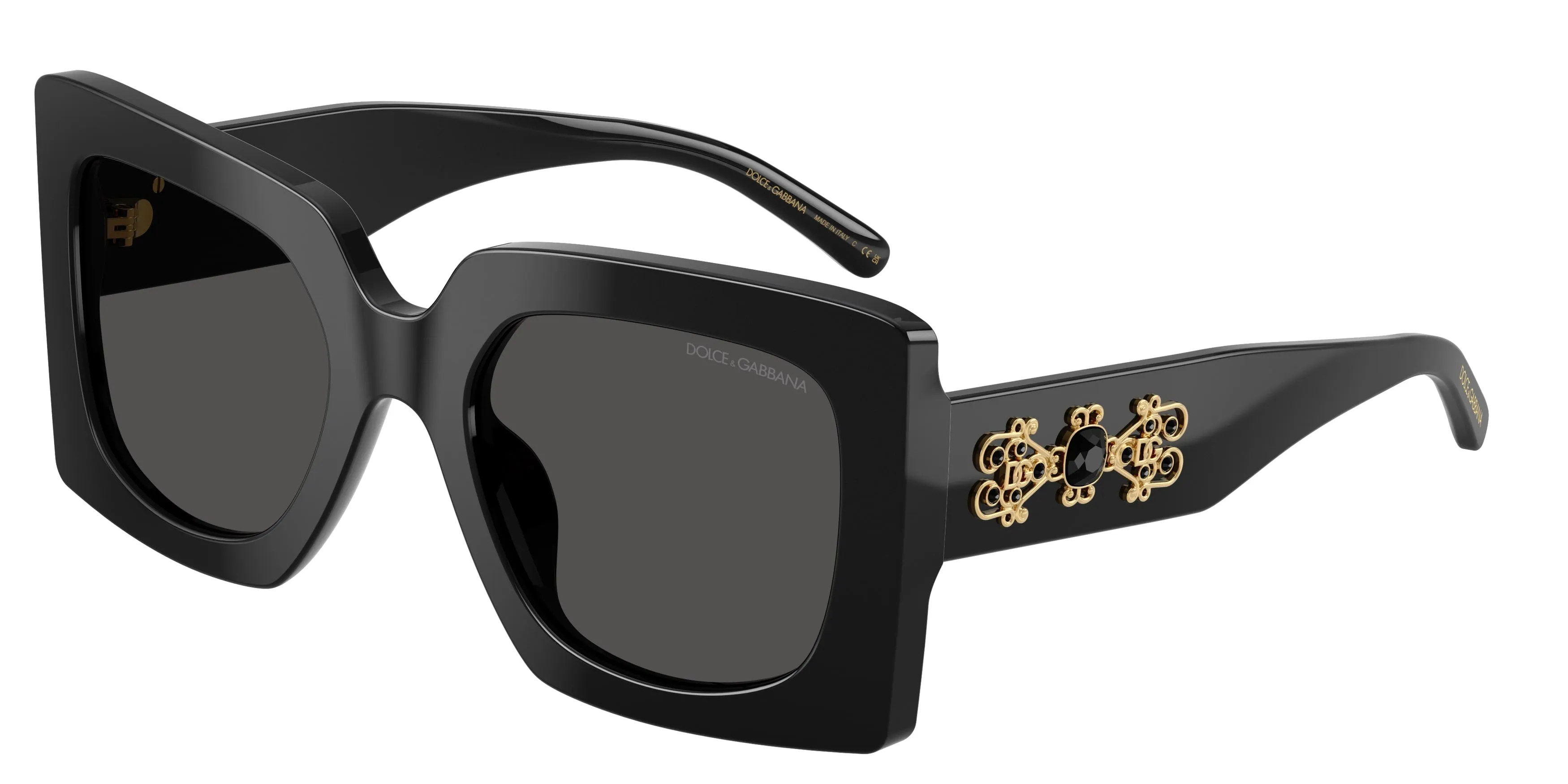 Dolce & Gabbana DG4525B 501/87 Occhiali da sole Acetato Nero Grigio Squadrata Normale - immagine 1
