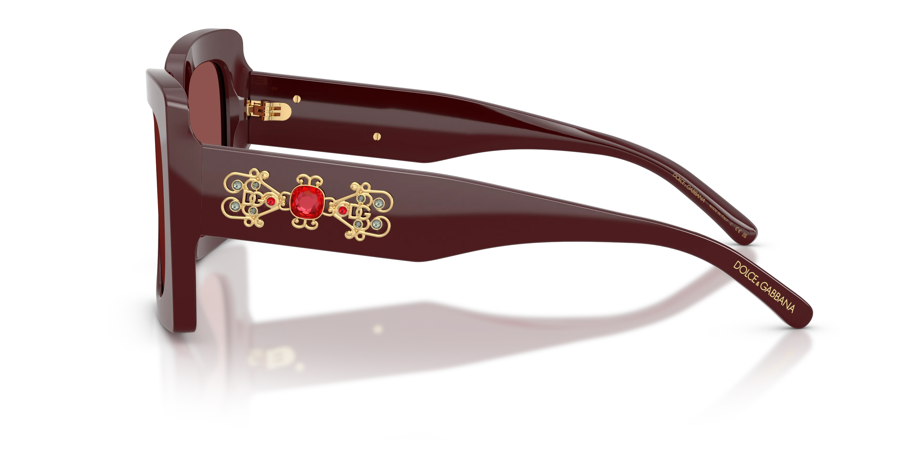 Dolce & Gabbana DG4525B 309175 Occhiali da sole Acetato Rosso Viola Squadrata Normale - immagine 4