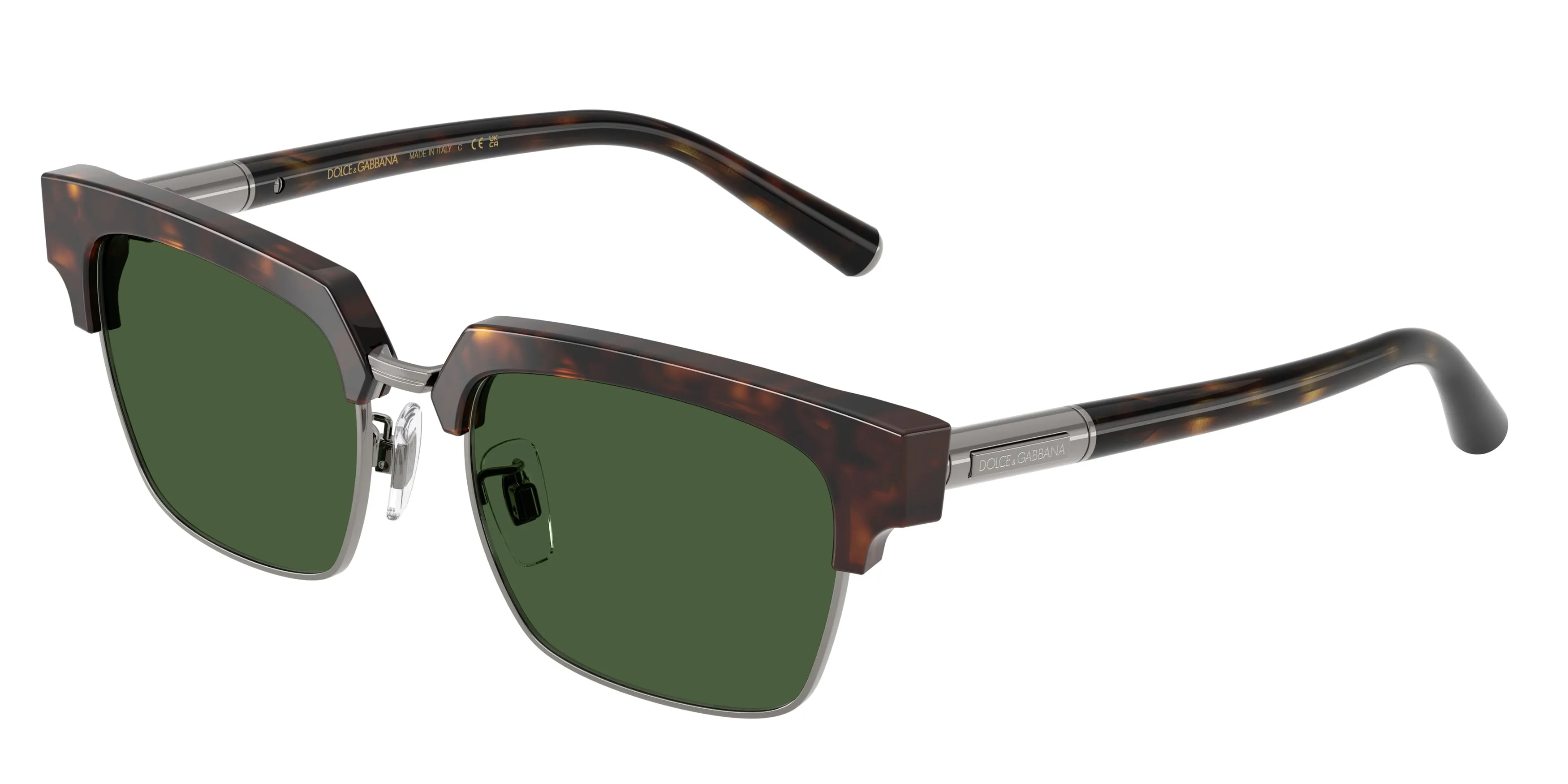 Dolce & Gabbana DG4522 502/71 Occhiali da sole Acetato Tartaruga Verde Squadrata Normale - immagine 1