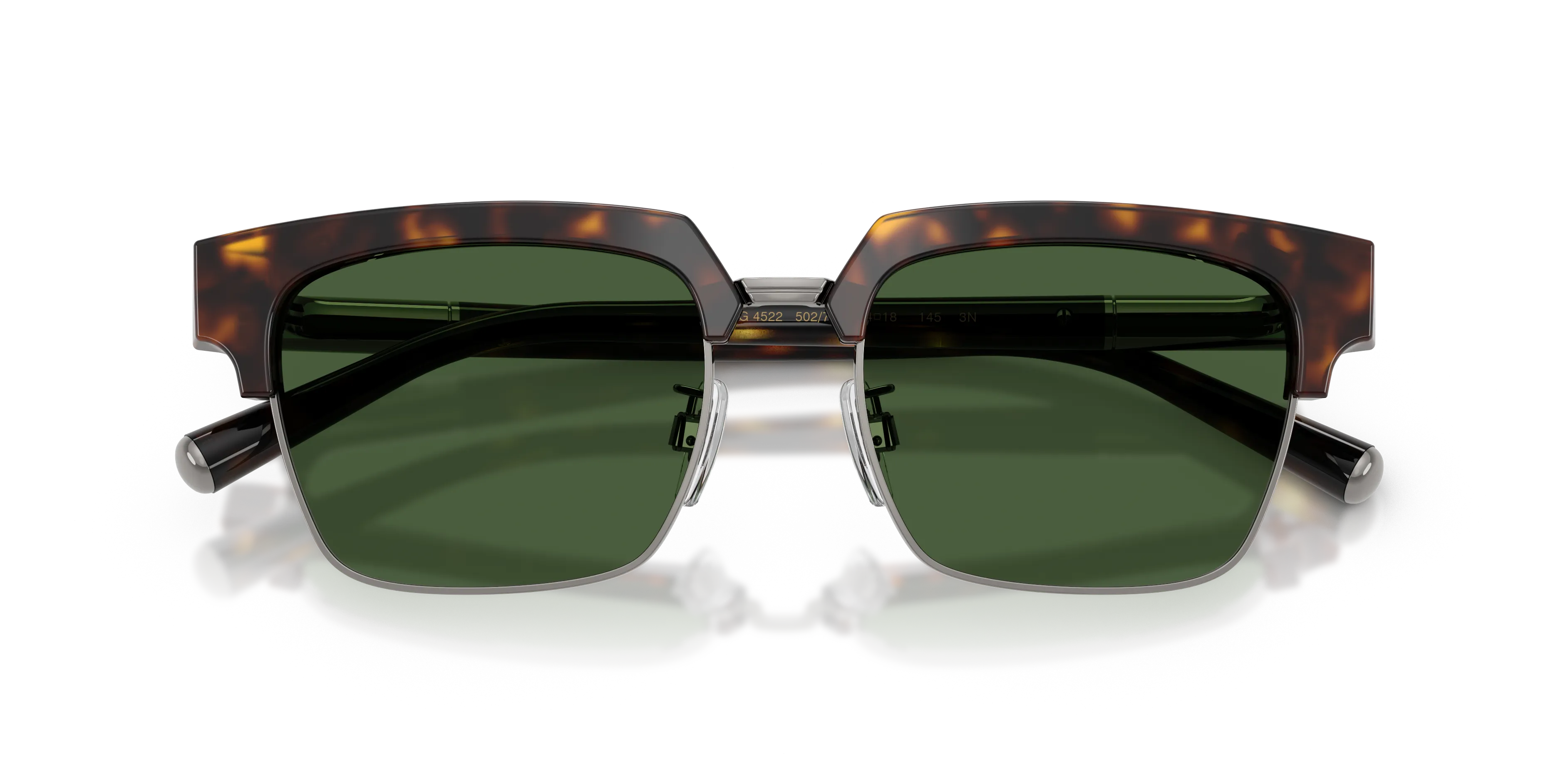 Dolce & Gabbana DG4522 502/71 Occhiali da sole Acetato Tartaruga Verde Squadrata Normale - immagine 2