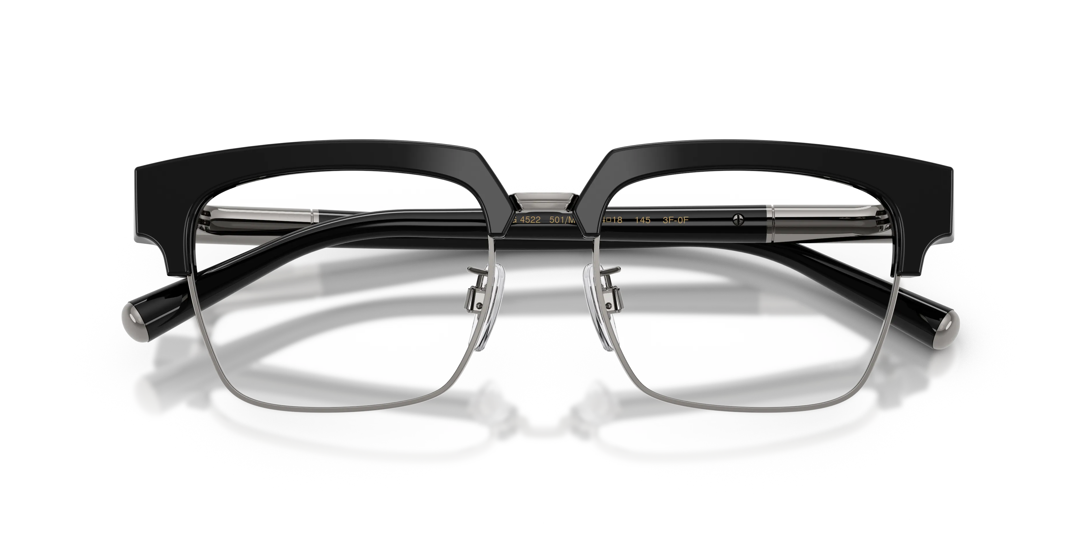 Dolce & Gabbana DG4522 501/M3 Occhiali da sole Acetato Nero Grigio Squadrata Transitions Fotocromatico - immagine 2
