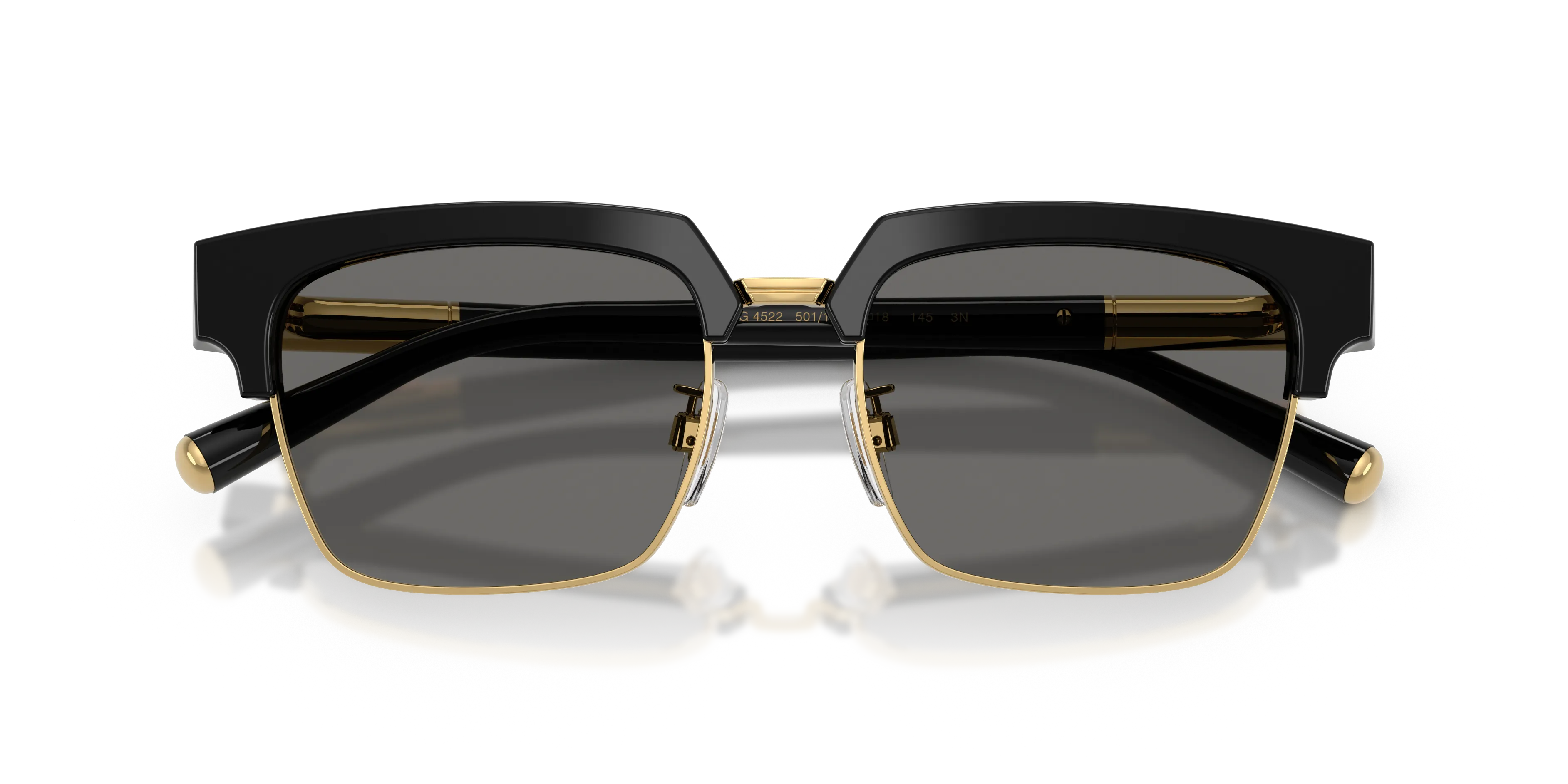 Dolce & Gabbana DG4522 501/1 Occhiali da sole Acetato Nero Grigio Squadrata Normale - immagine 2