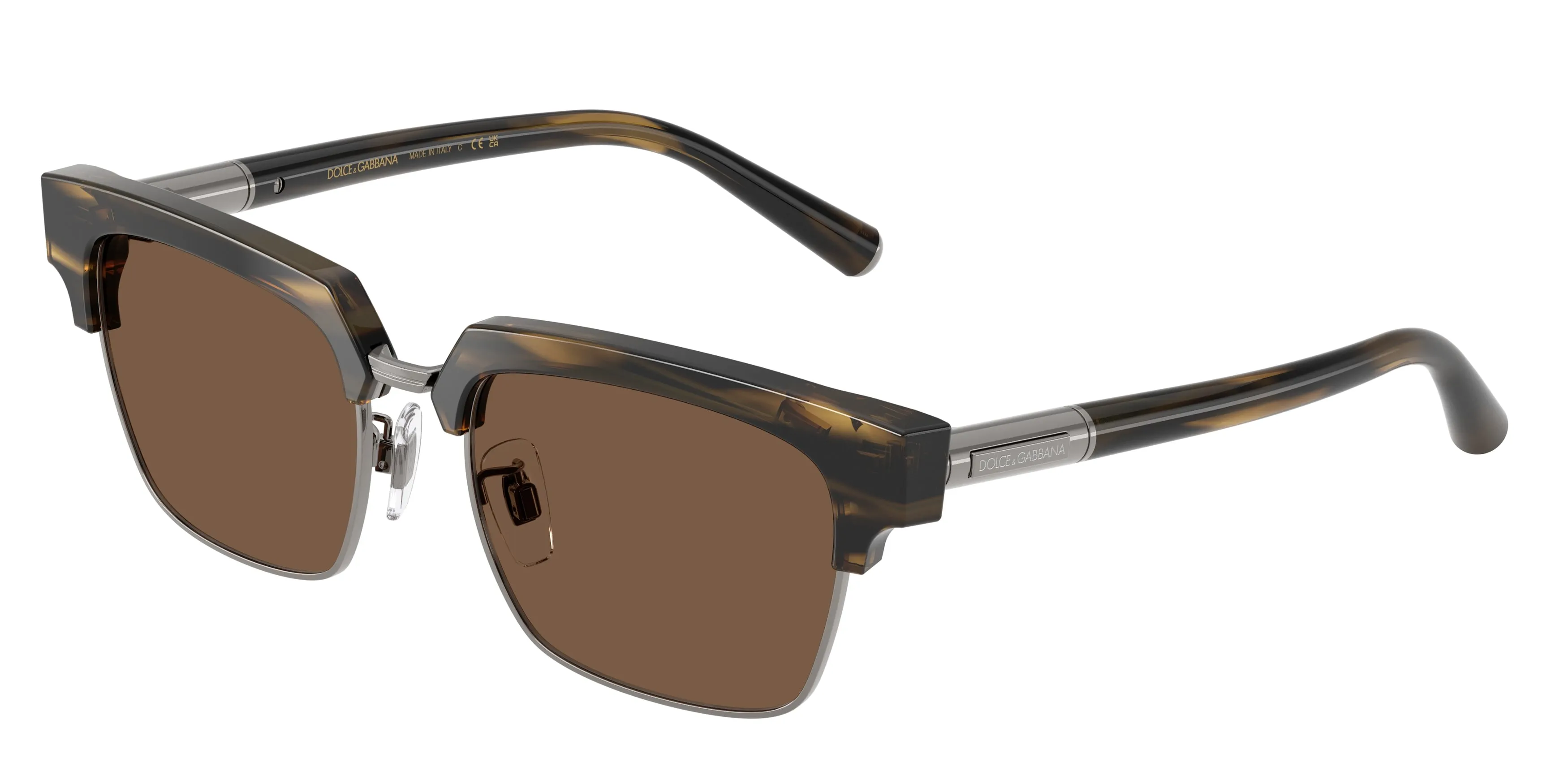 Dolce & Gabbana DG4522 306373 Occhiali da sole Acetato Tartaruga Marrone Squadrata Normale - immagine 1