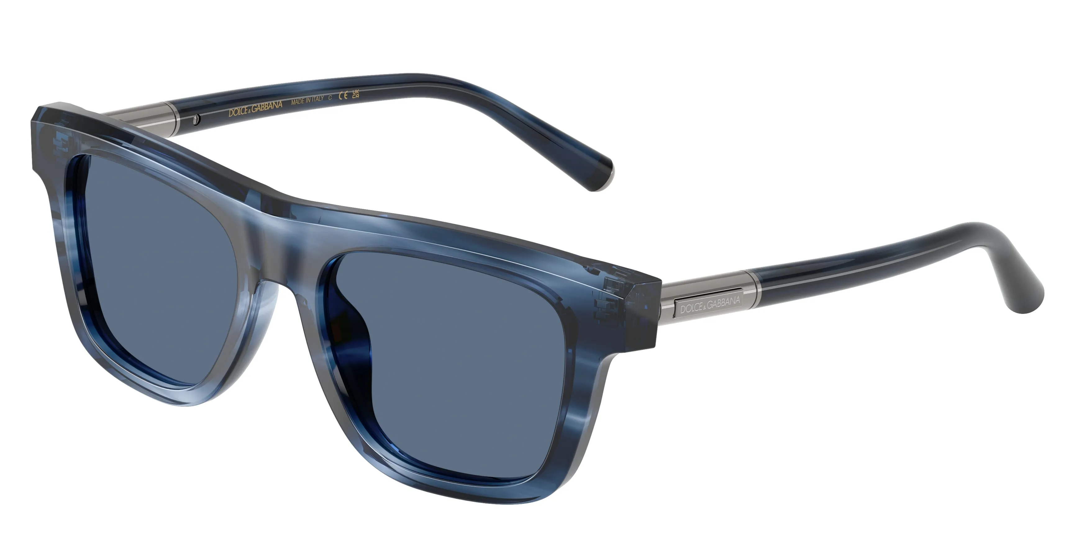 Dolce & Gabbana DG4521 344880 Occhiali da sole Acetato Blu Blu Squadrata Normale - immagine 1