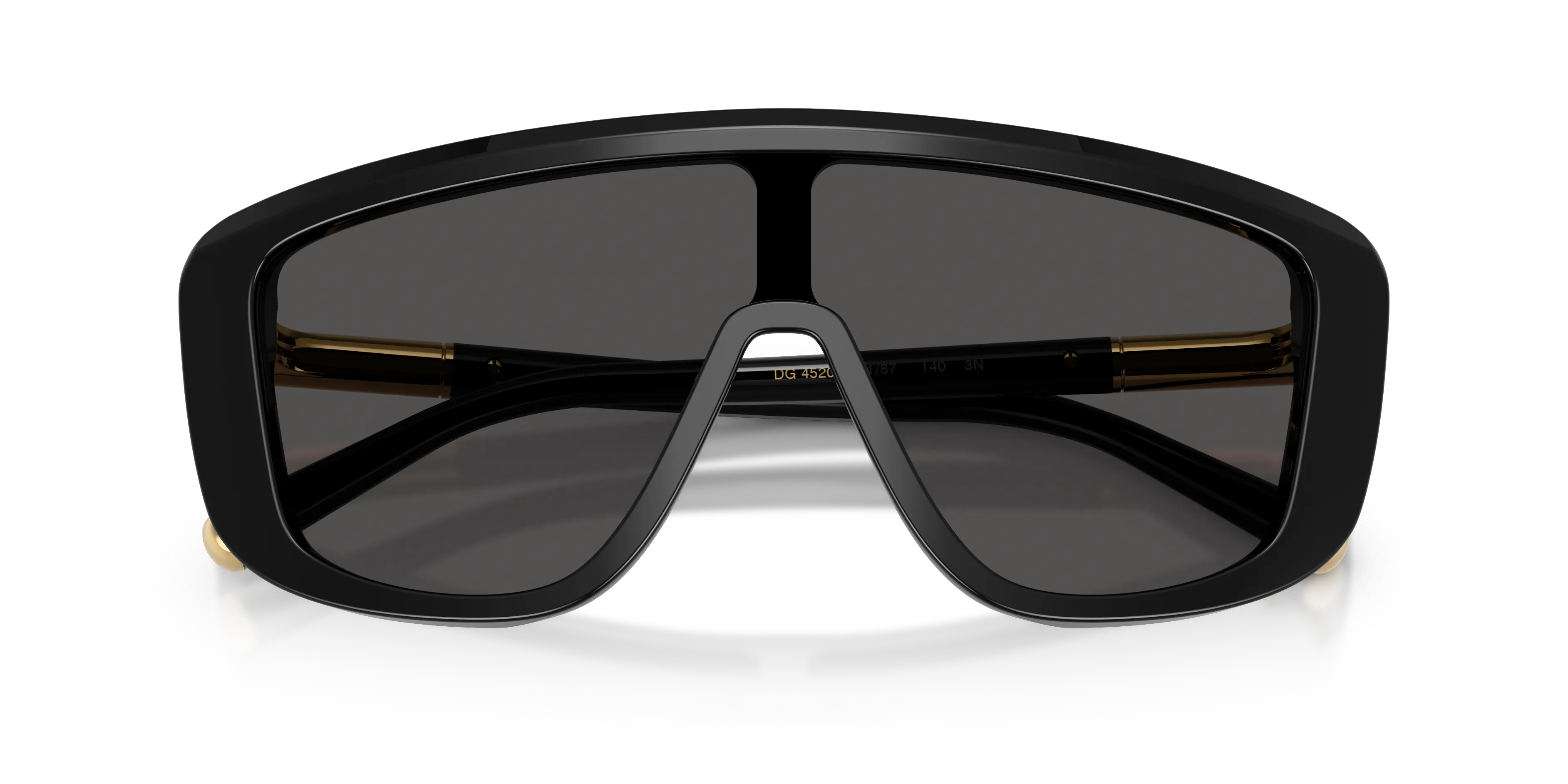 Dolce & Gabbana DG4520 501/87 Occhiali da sole Acetato Nero Grigio Squadrata Normale - immagine 2