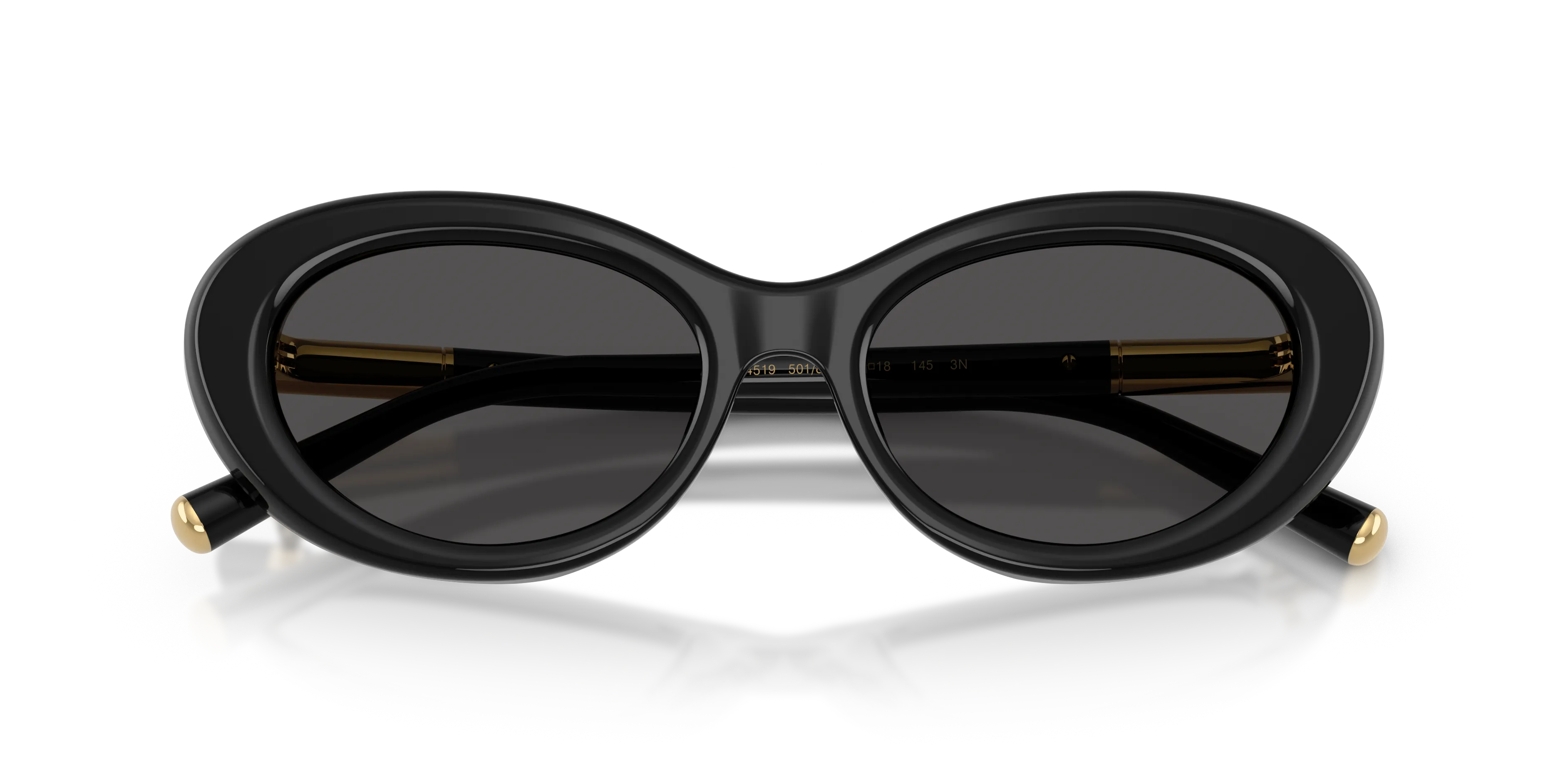 Dolce & Gabbana DG4519 501/87 Occhiali da sole Acetato Nero Grigio Rotonda Normale - immagine 2