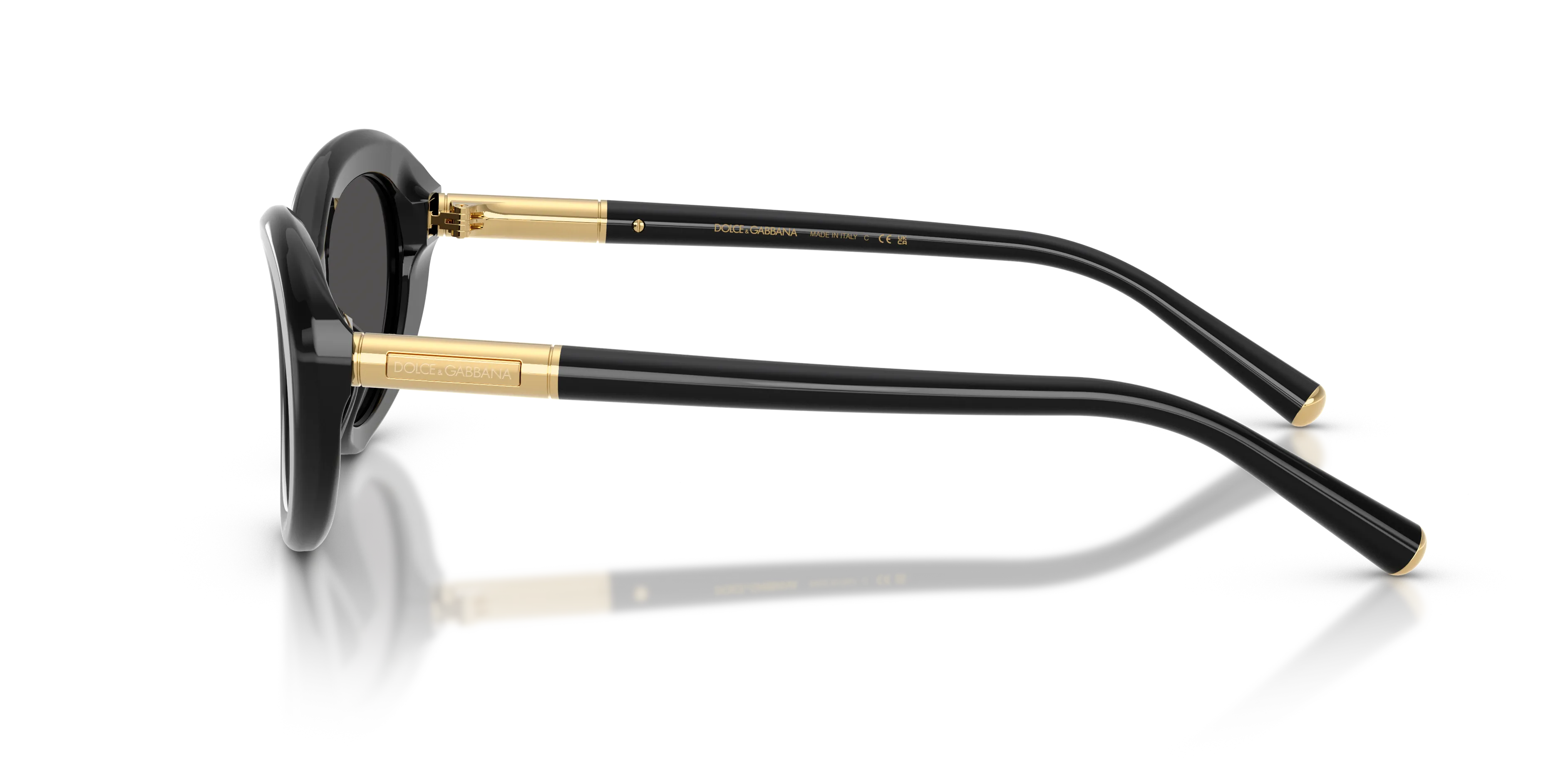Dolce & Gabbana DG4519 501/87 Occhiali da sole Acetato Nero Grigio Rotonda Normale - immagine 4