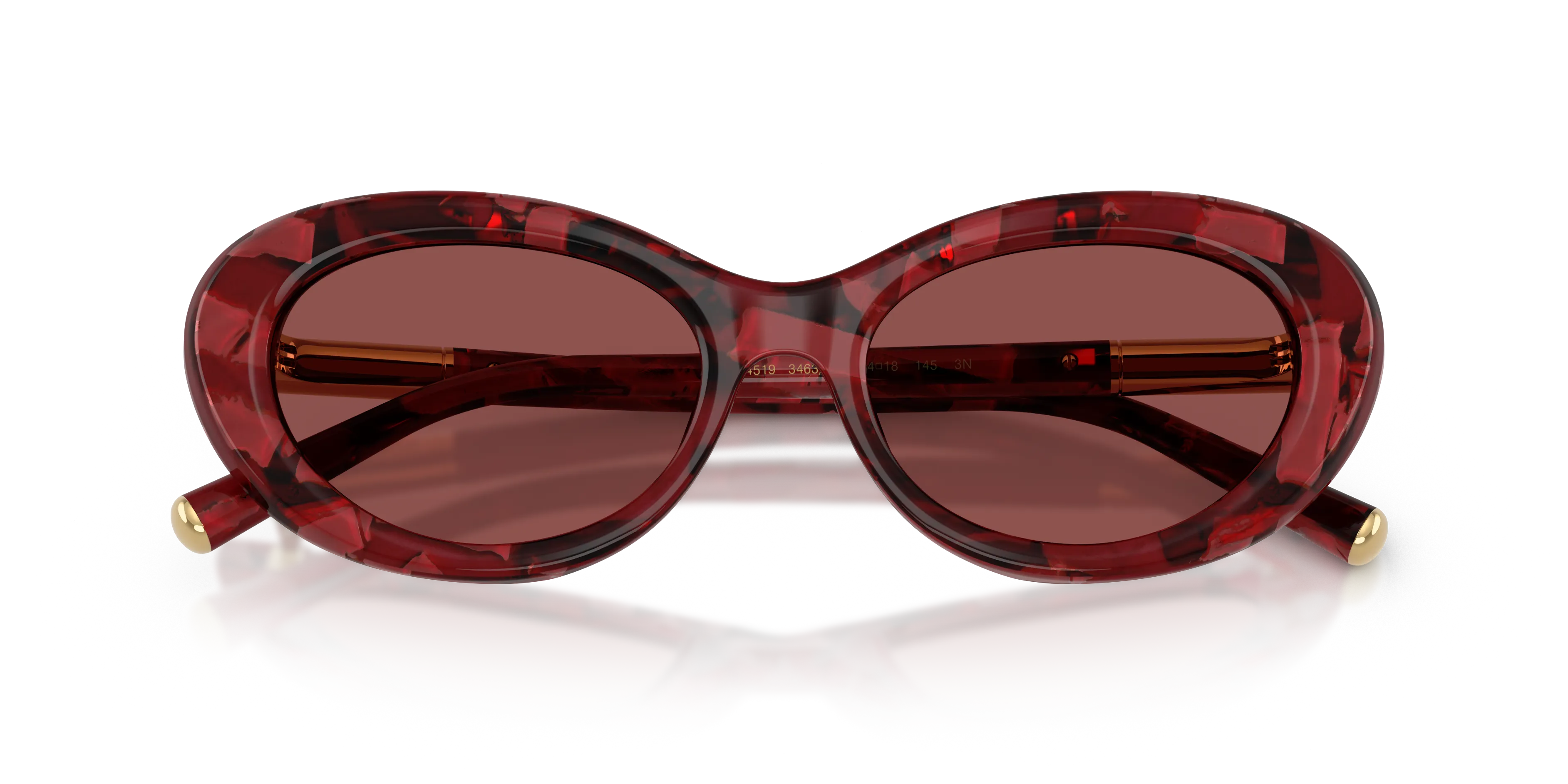 Dolce & Gabbana DG4519 346375 Occhiali da sole Acetato Rosso Viola Rotonda Normale - immagine 2