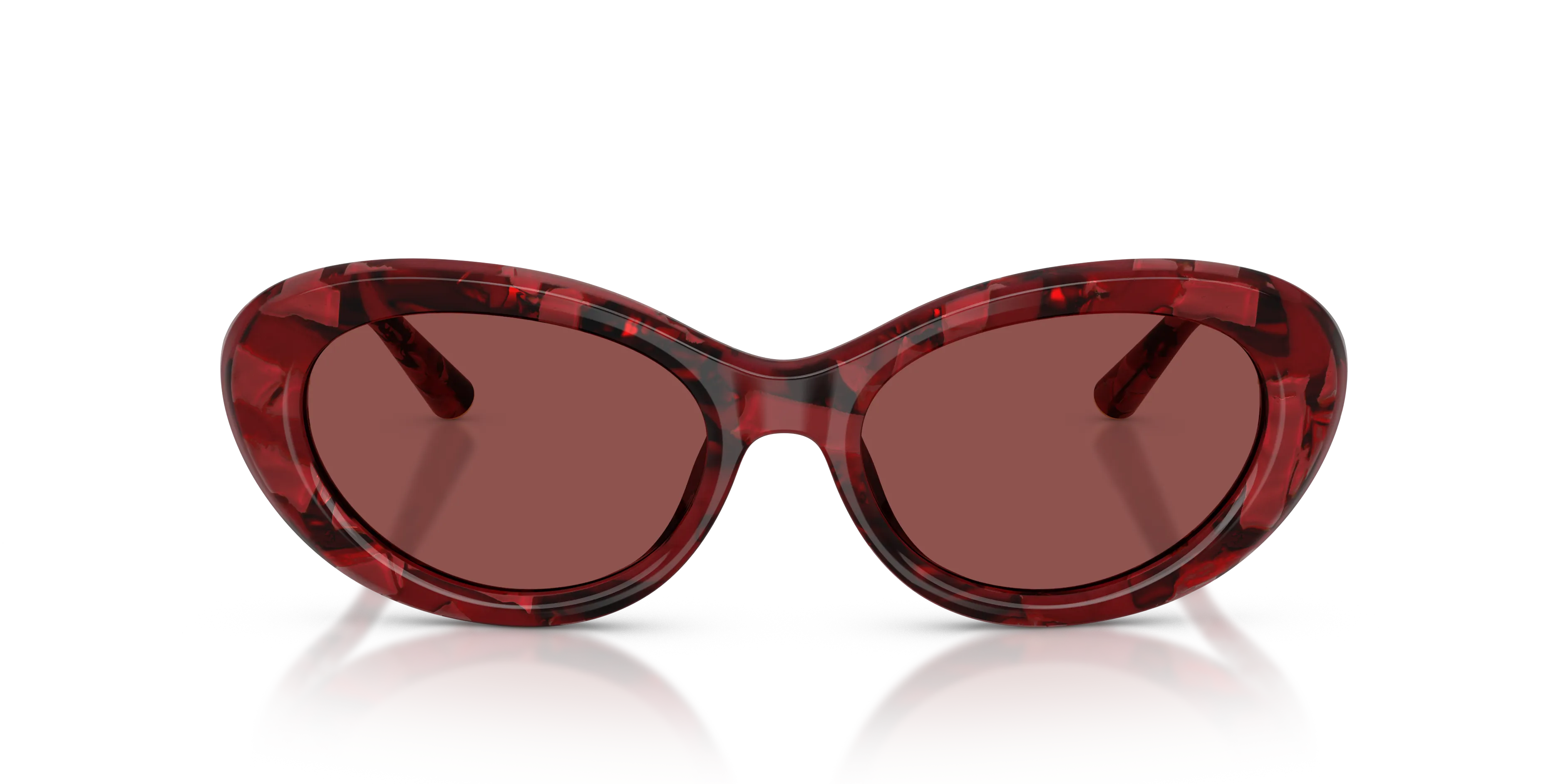 Dolce & Gabbana DG4519 346375 Occhiali da sole Acetato Rosso Viola Rotonda Normale - immagine 3