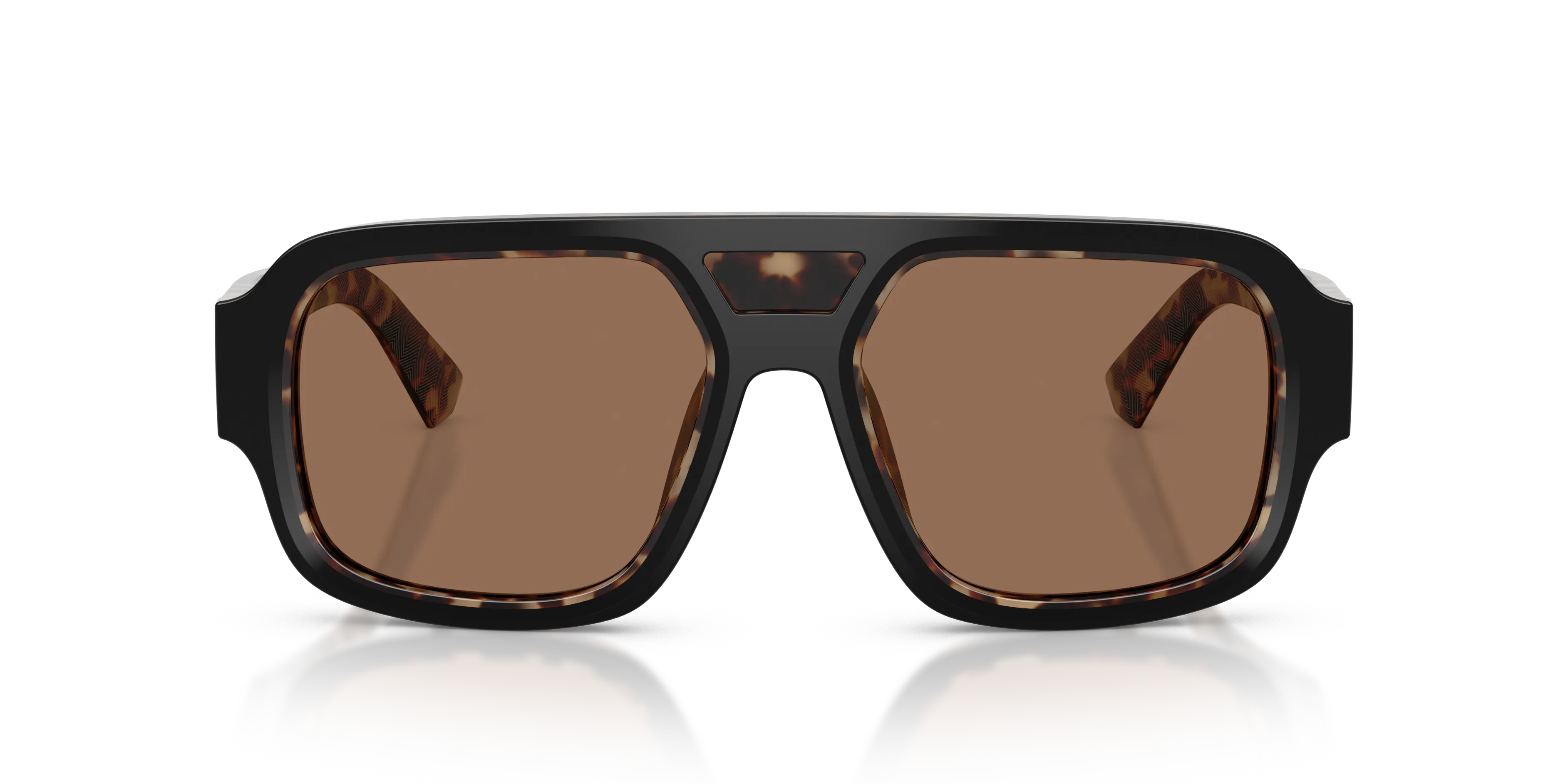 Dolce & Gabbana DG4516 341773 Occhiali da sole Acetato Nero Marrone Squadrata Normale - immagine 3