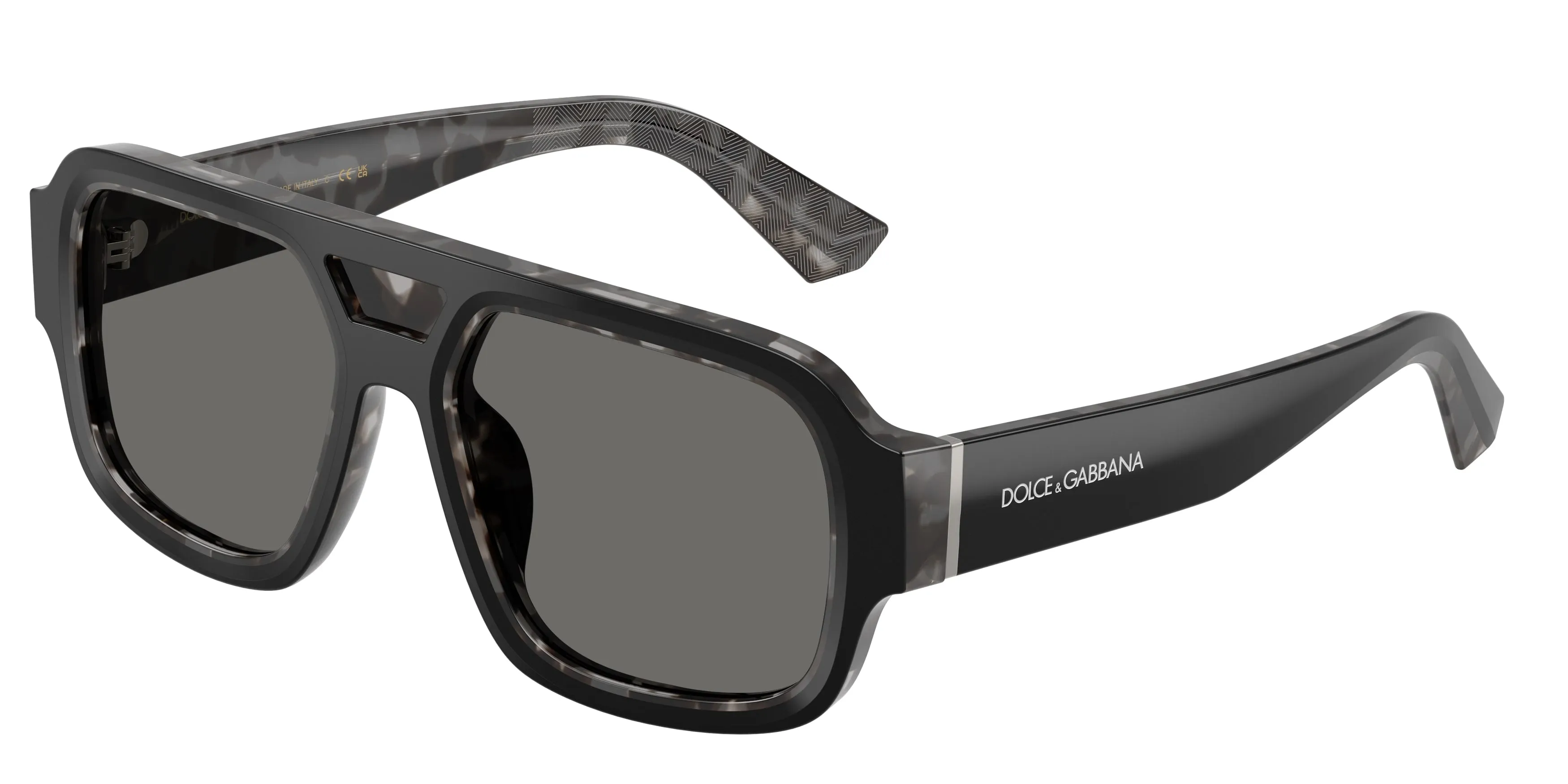 Dolce & Gabbana DG4516 3403/1 Occhiali da sole Acetato Nero Grigio Squadrata Normale - immagine 1