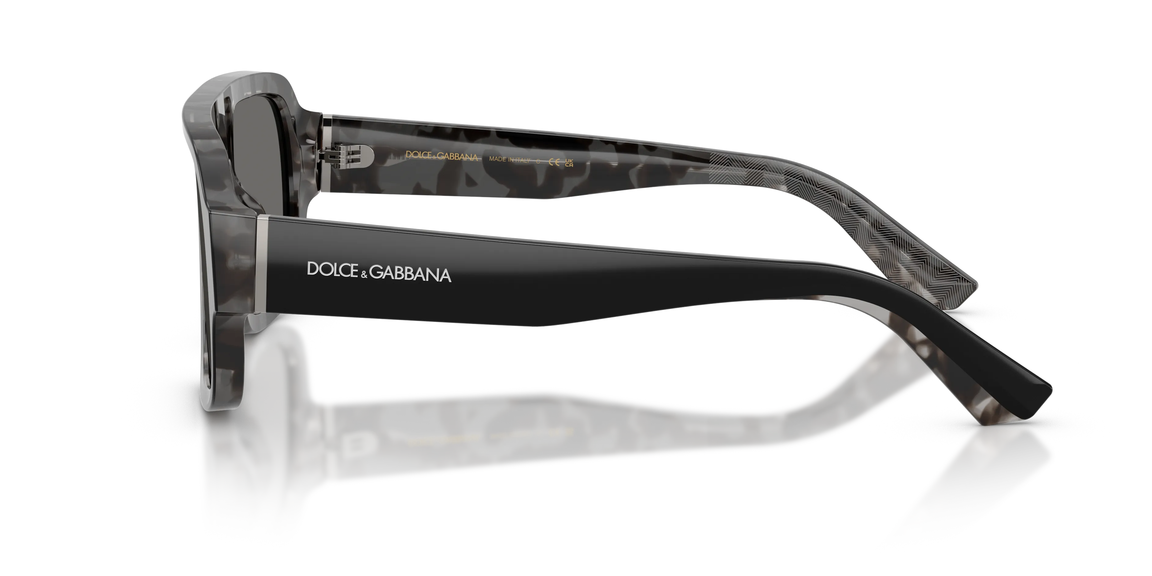 Dolce & Gabbana DG4516 3403/1 Occhiali da sole Acetato Nero Grigio Squadrata Normale - immagine 4
