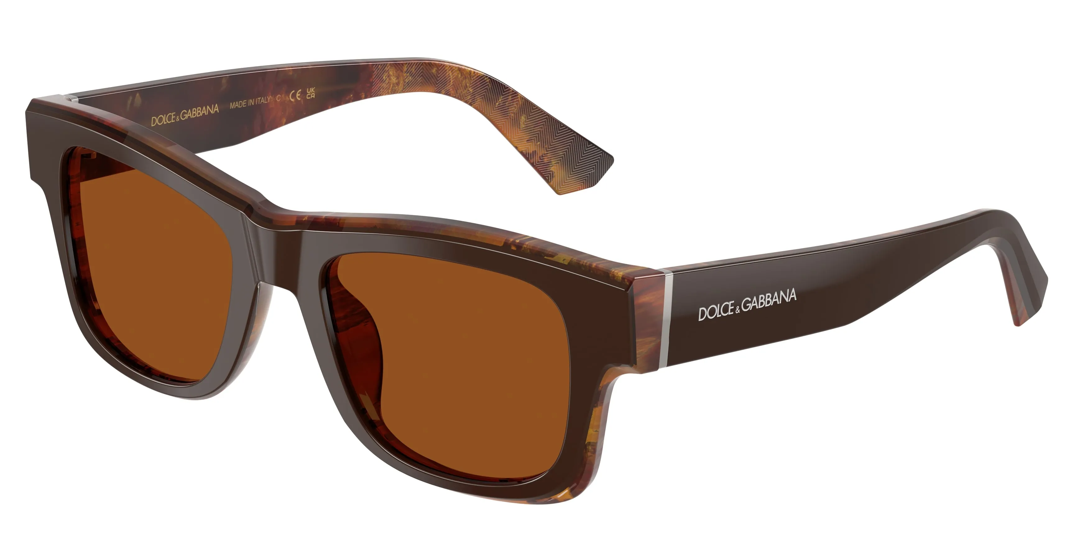 Dolce & Gabbana DG4515 345673 Occhiali da sole Acetato Marrone Marrone Squadrata Normale - immagine 1